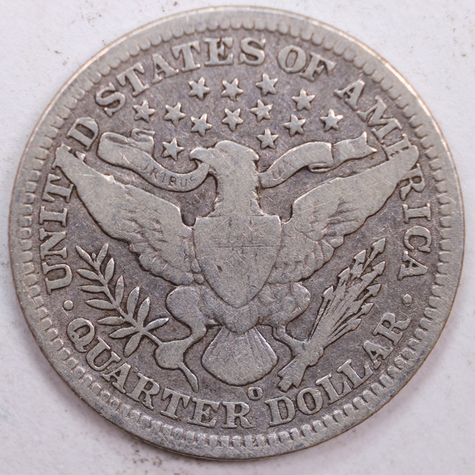 1904-O Barber Silver Quarter, Very Good Circulated Coin, Store #QR0458