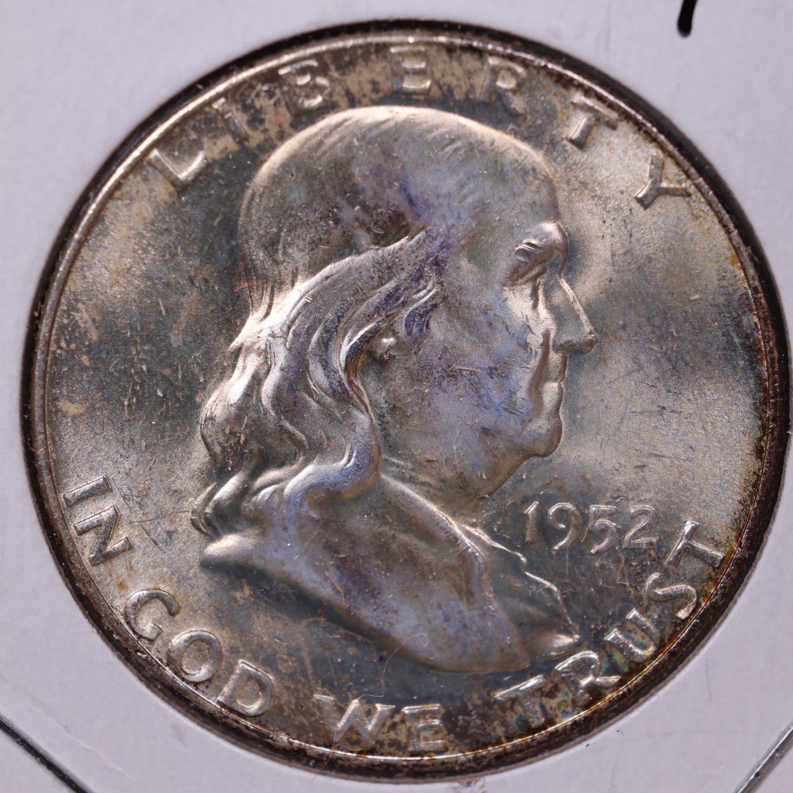 1952-D Ben Franklin Half Dollar, Mint State Uncirculated Coin, Store #HR1548