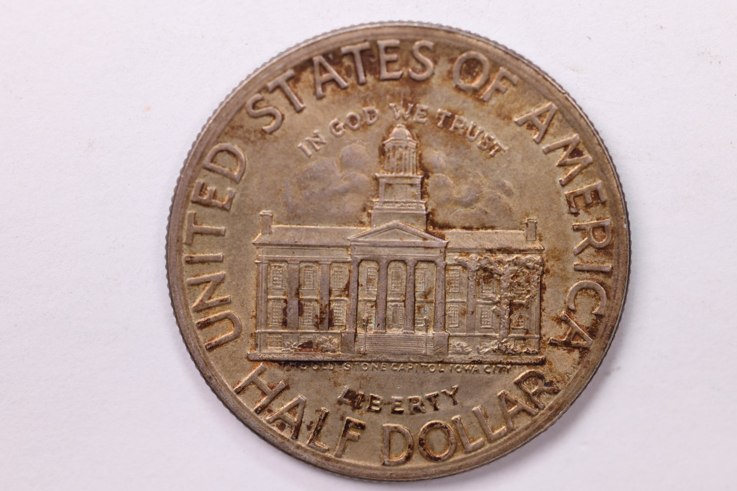 1946 Iowa Silver Half Dollar Commemorative., Toned., Store #1944