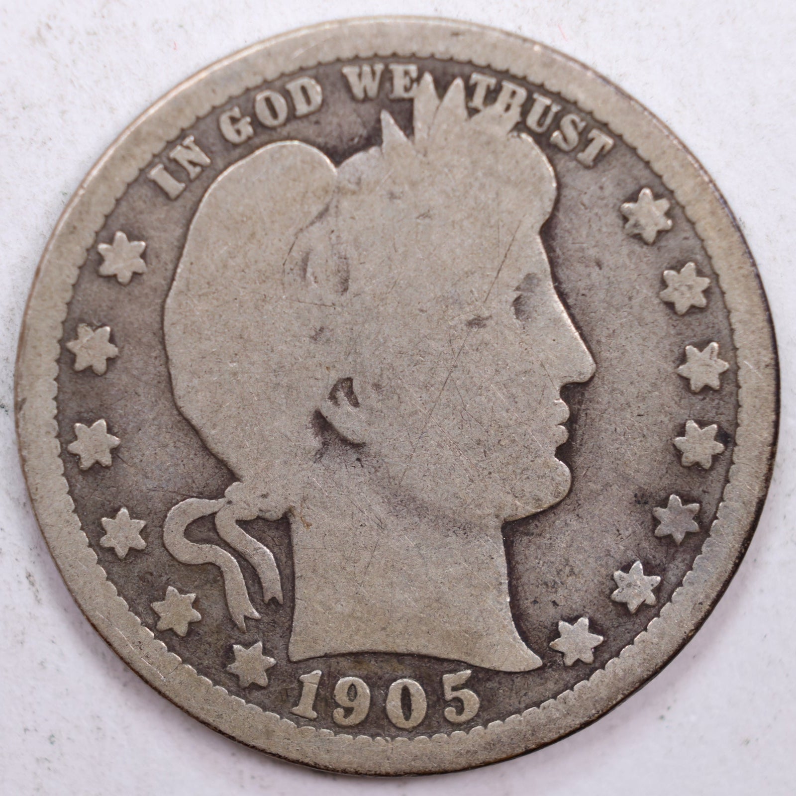 1905-O Barber Quarter, Good Circulated Coin, Store #QR0465