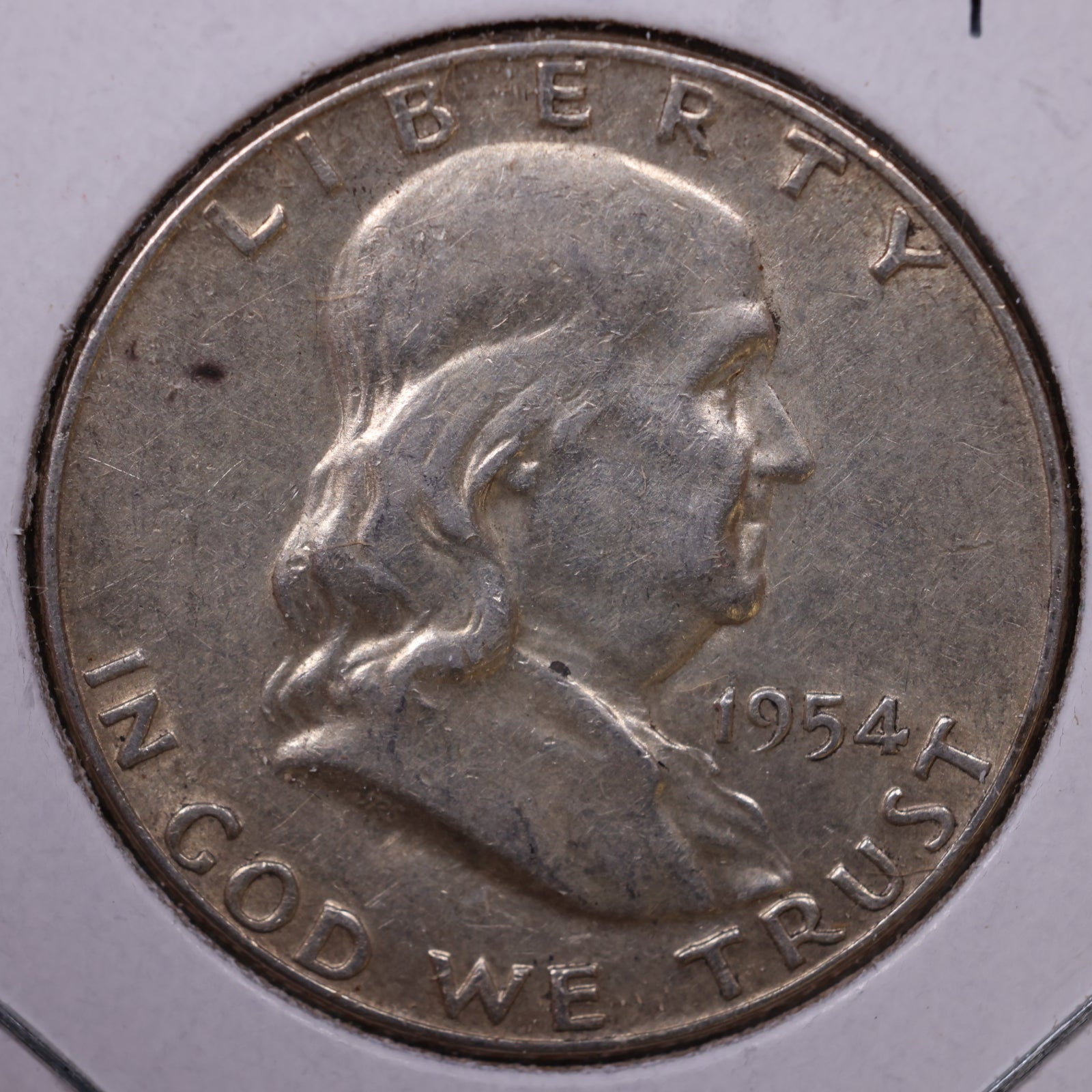 1954 Ben Franklin Half Dollar, Very Fine Circulated Coin, Store #HR1582