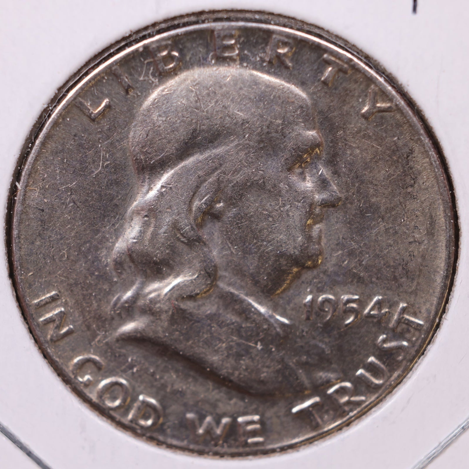 1954 Ben Franklin Half Dollar, Good Circulated Coin, Store #HR1589
