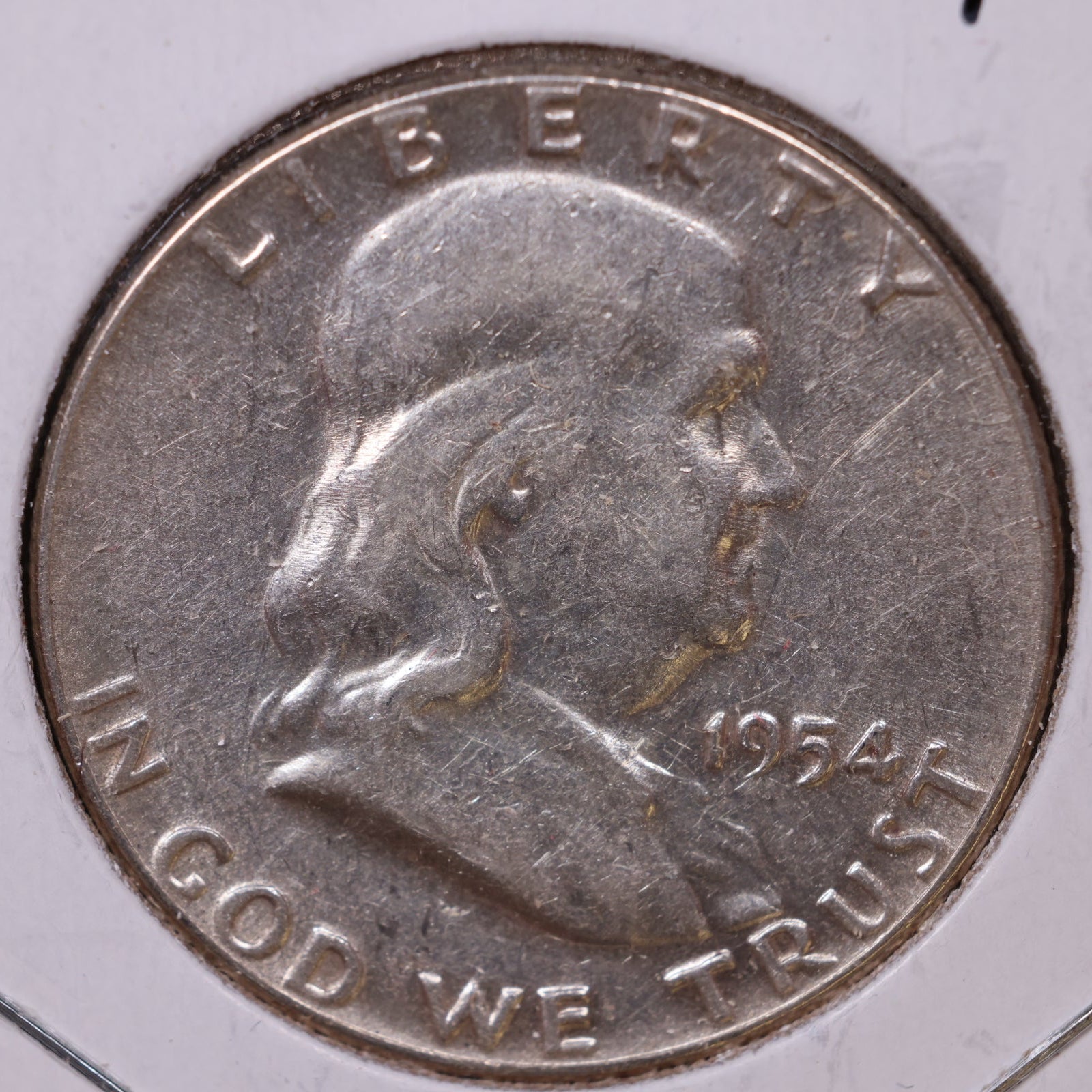 1954 Ben Franklin Half Dollar, Good Circulated Coin, Store #HR1590