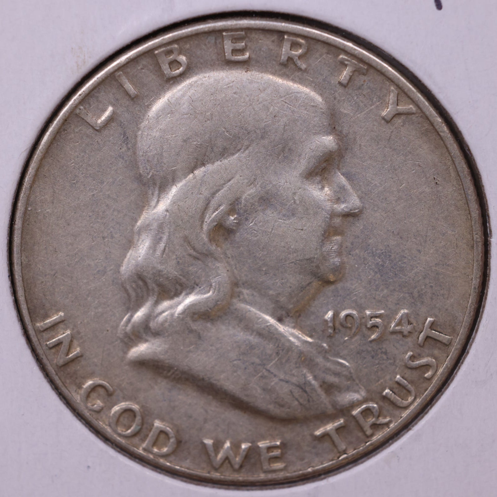 1954-D Ben Franklin Half Dollar, Fine Circulated Coin, Store #HR1597