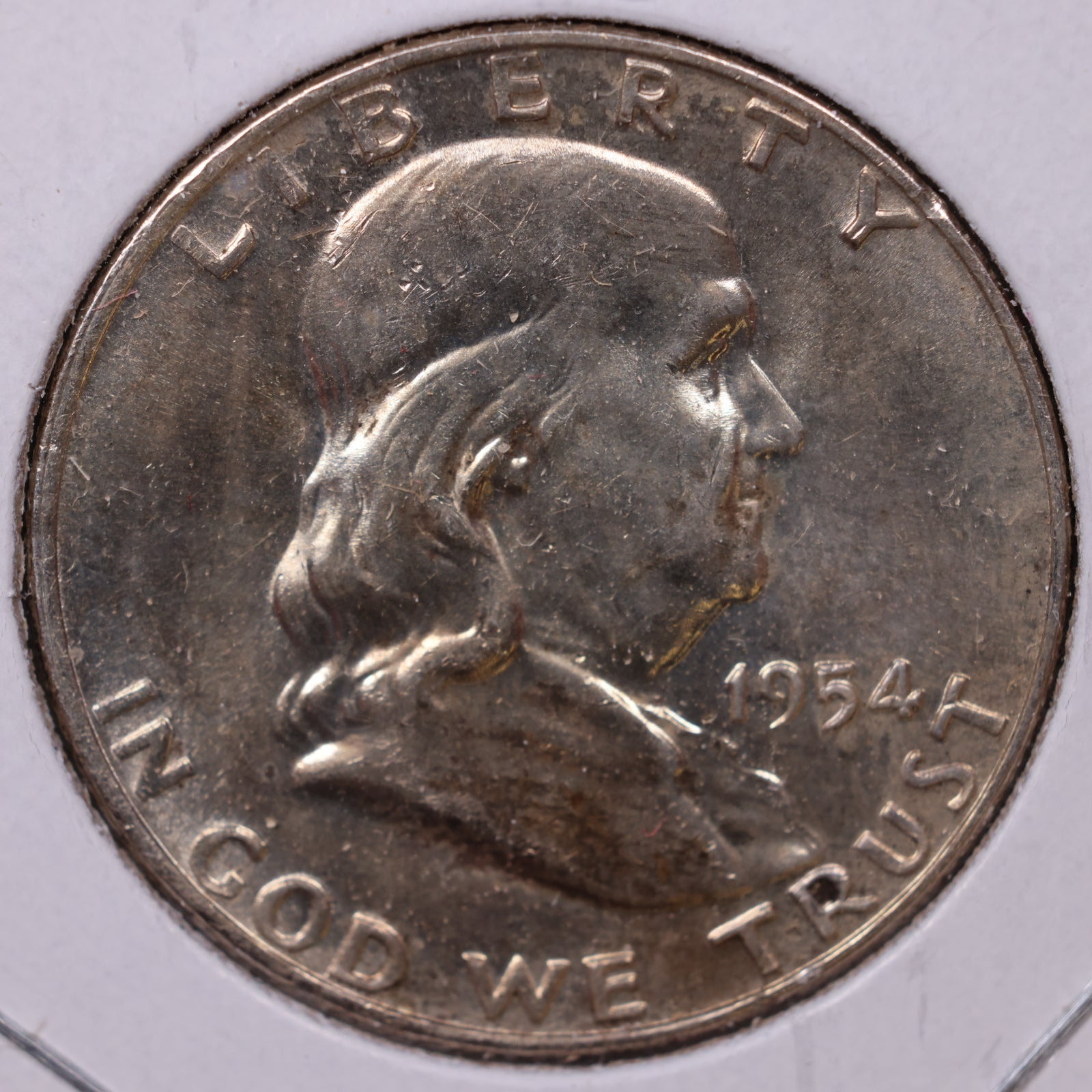 1954-D Ben Franklin Half Dollar, Mint State Uncirculated Coin, Store #HR1599