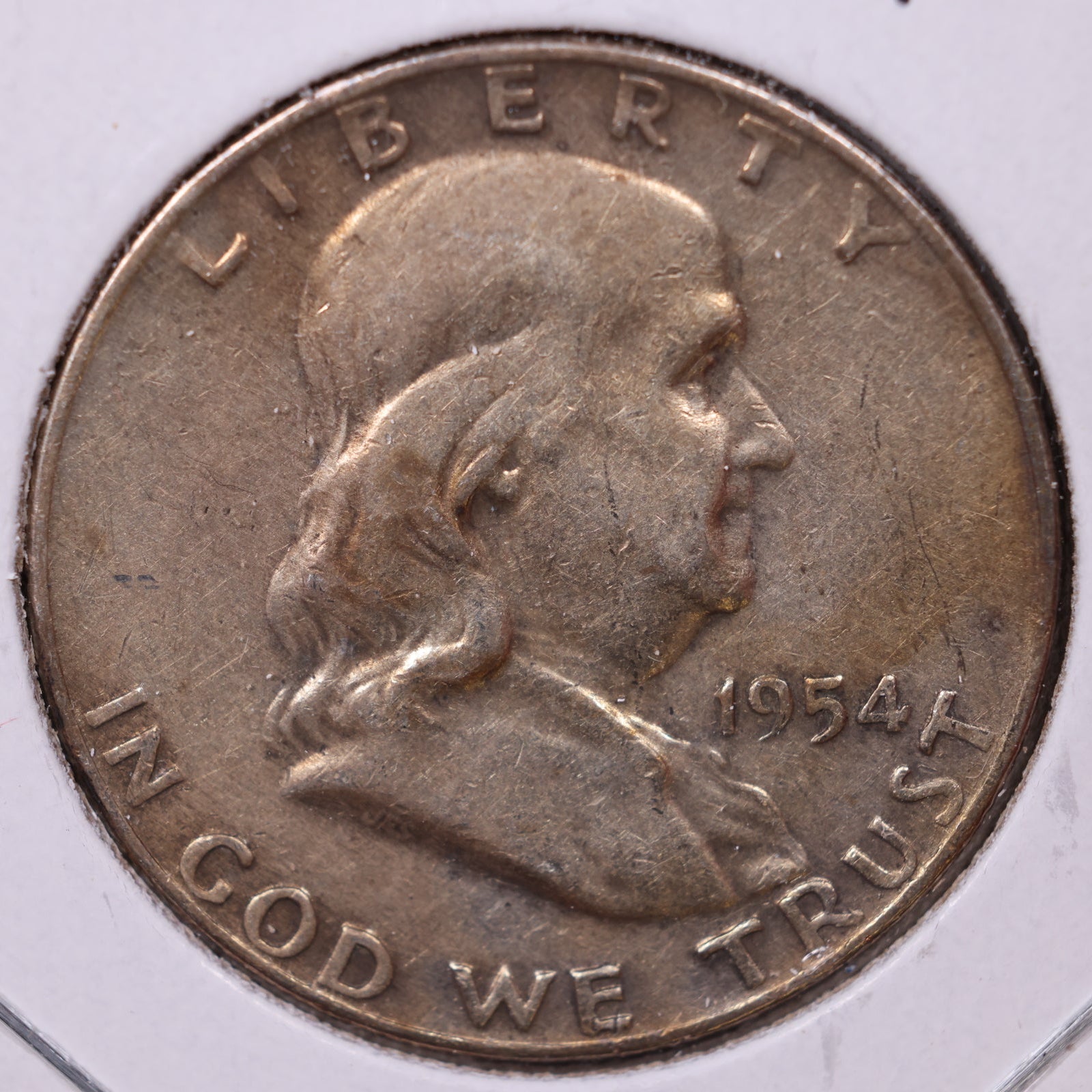 1954-D Ben Franklin Half Dollar, Fine Circulated Coin, Store #HR1607