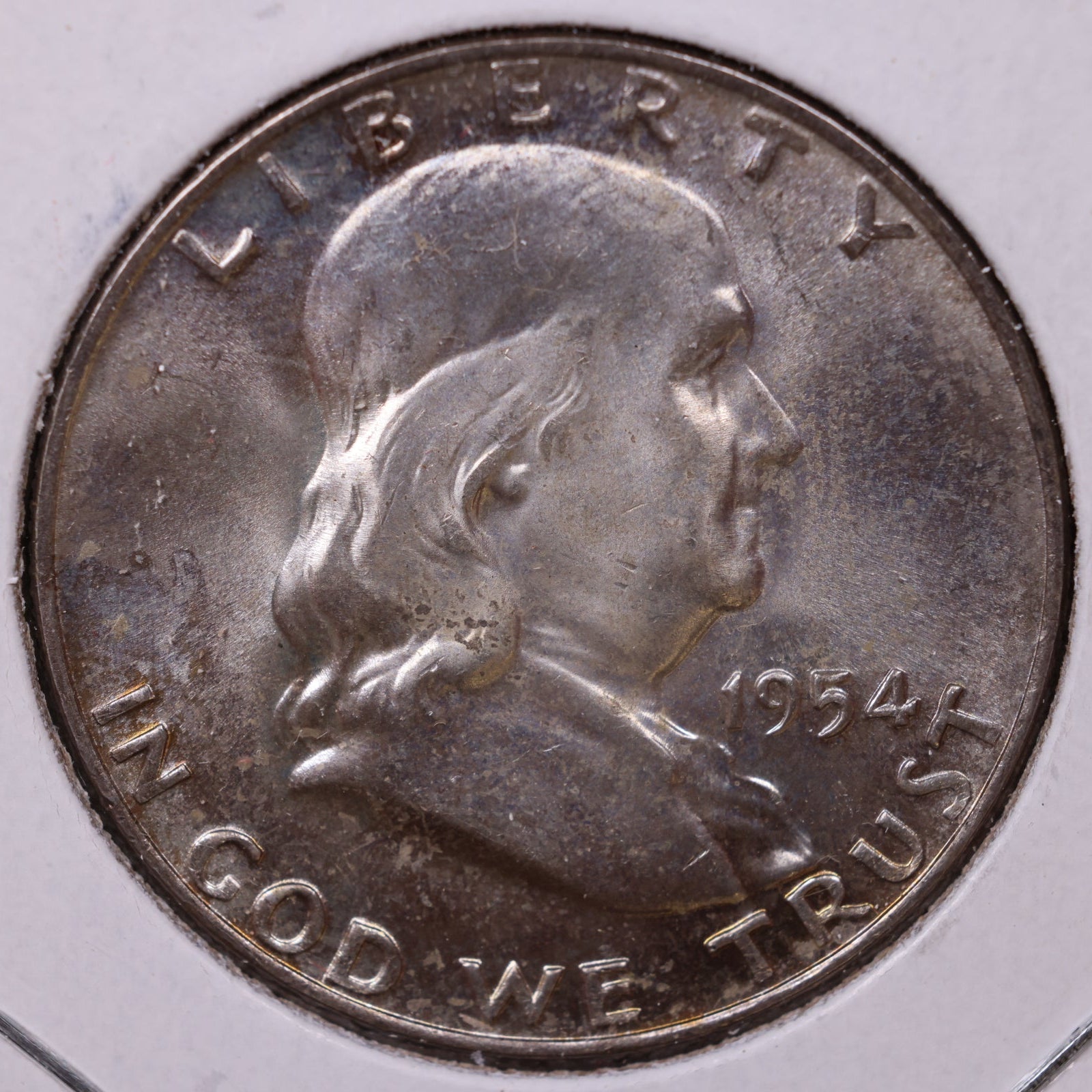 1954-D Ben Franklin Half Dollar, Mint State Uncirculated Coin, Store #HR1609