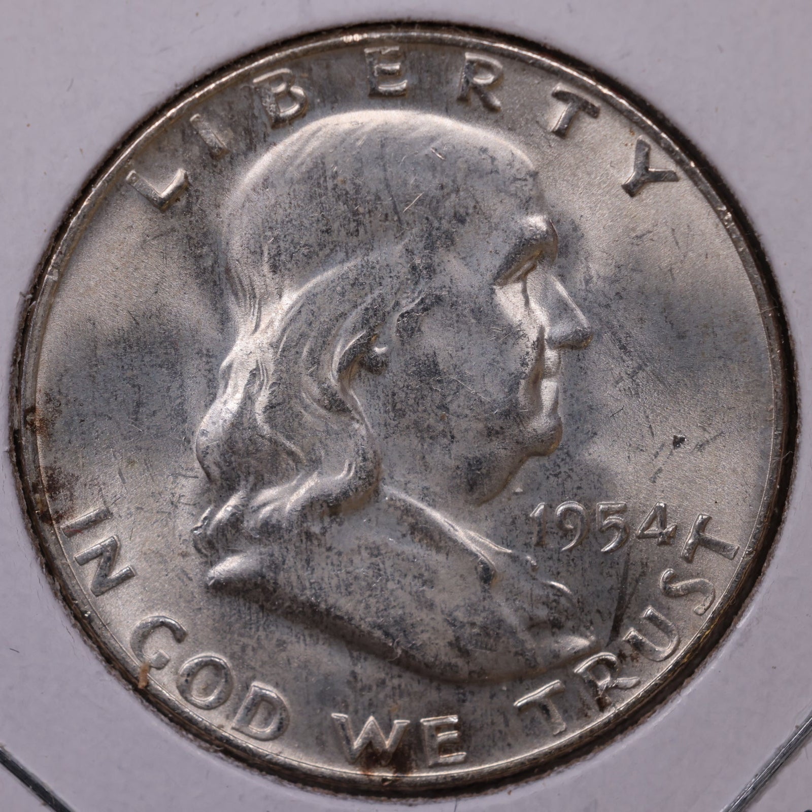 1954-D Ben Franklin Half Dollar, Mint State Uncirculated Coin, Store #HR1612