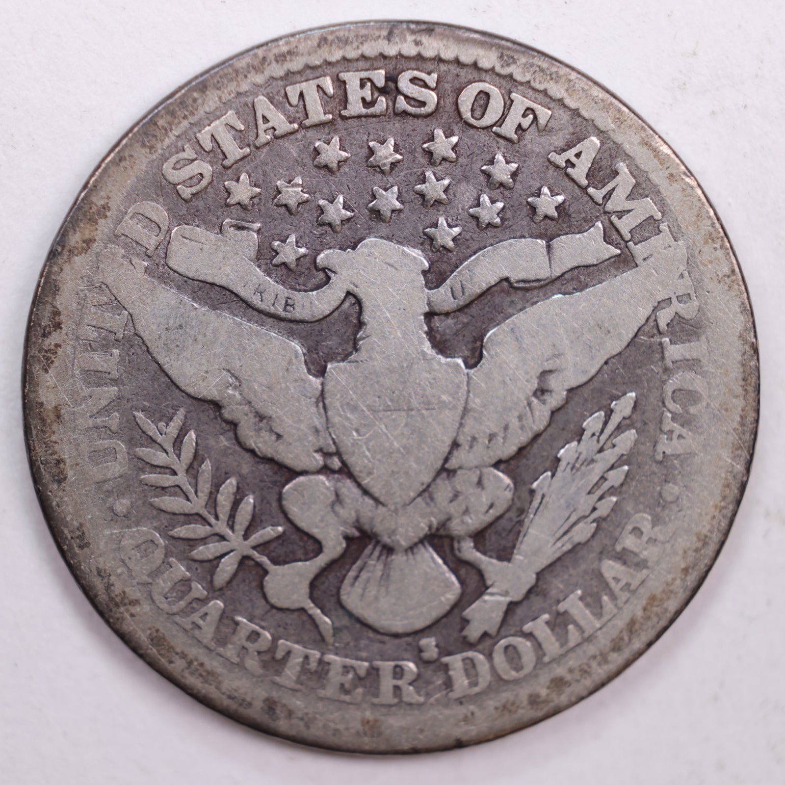1907-S Barber Quarter, Very Good Circulated Coin, Store #QR0491