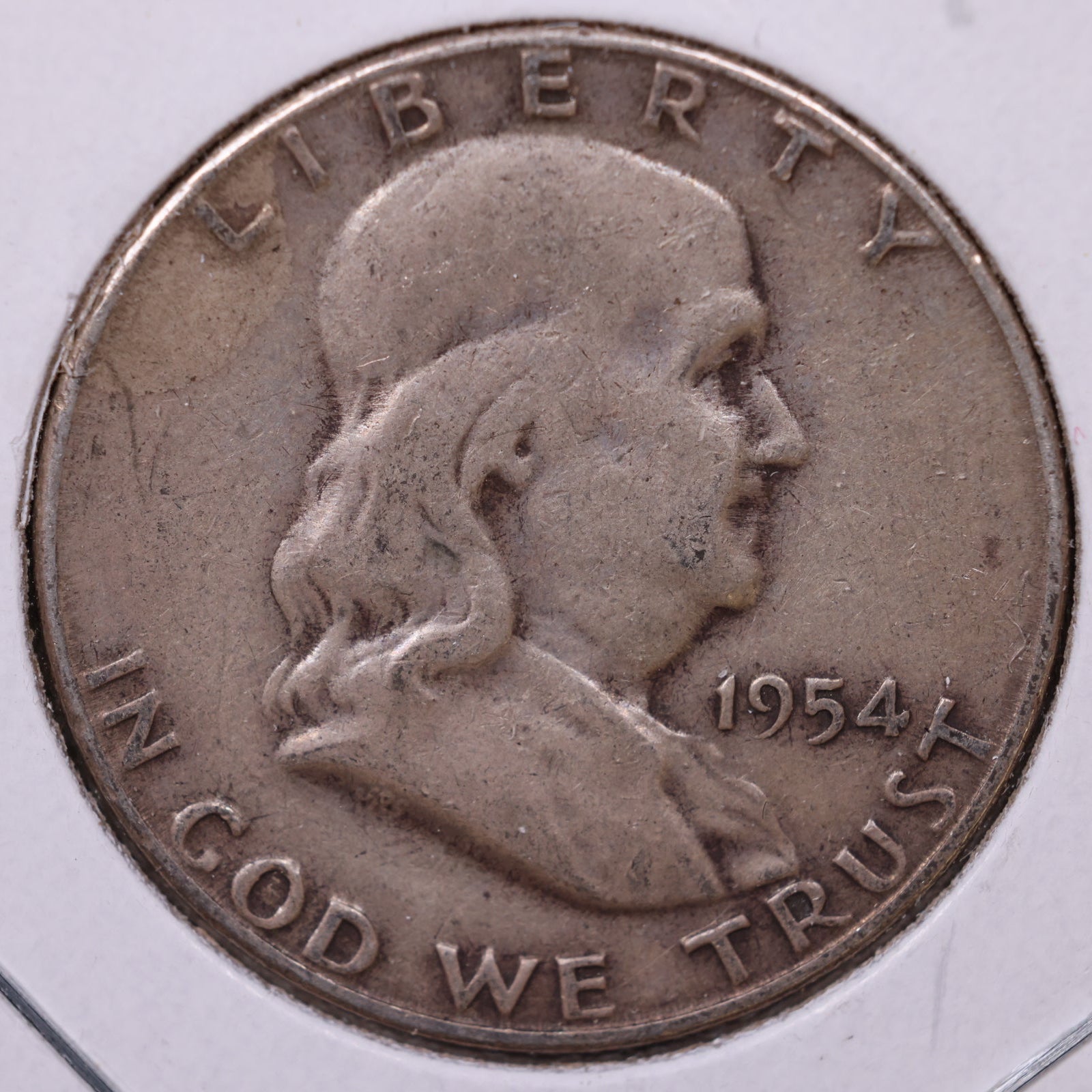 1954-S Ben Franklin Half Dollar, Very Good Circulated Coin, Store #HR1622