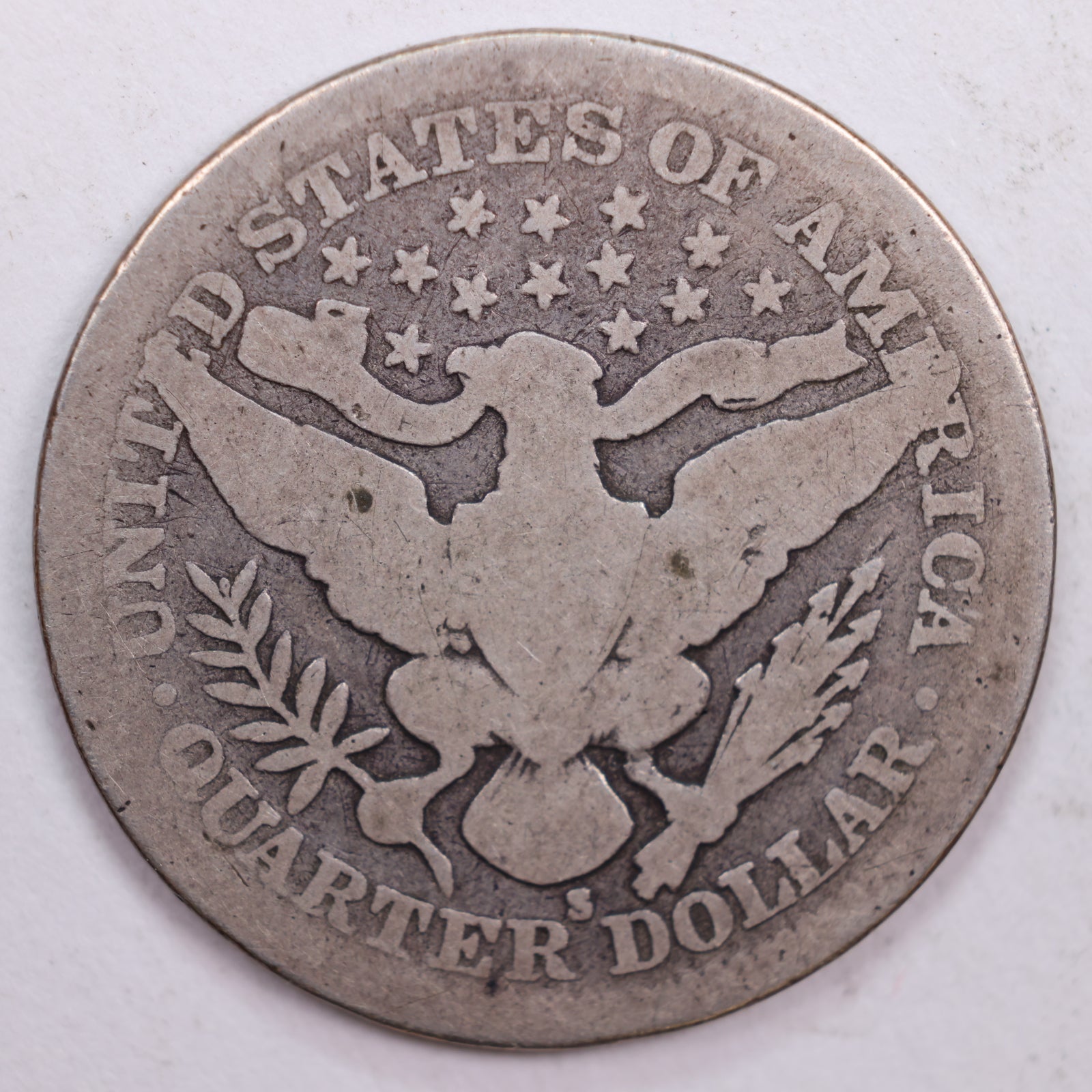 1907-S Barber Quarter, Good Circulated Coin, Store #QR0494