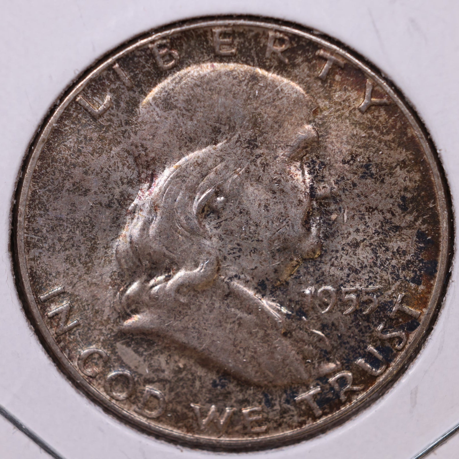 1955 Ben Franklin Half Dollar, Good Circulated Coin, Store #HR1626