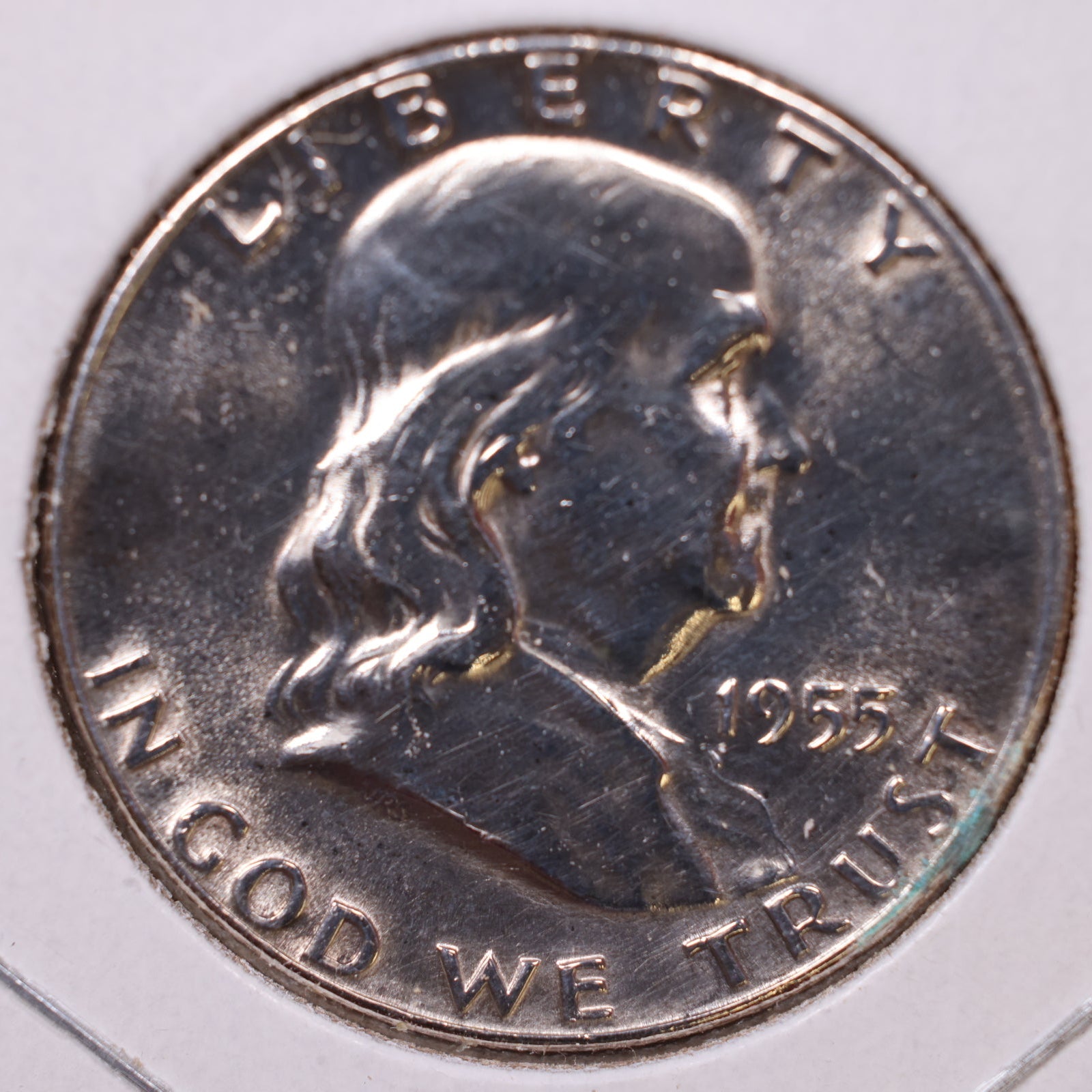 1955 Ben Franklin Half Dollar, Mint State Uncirculated Coin, Store #HR1628