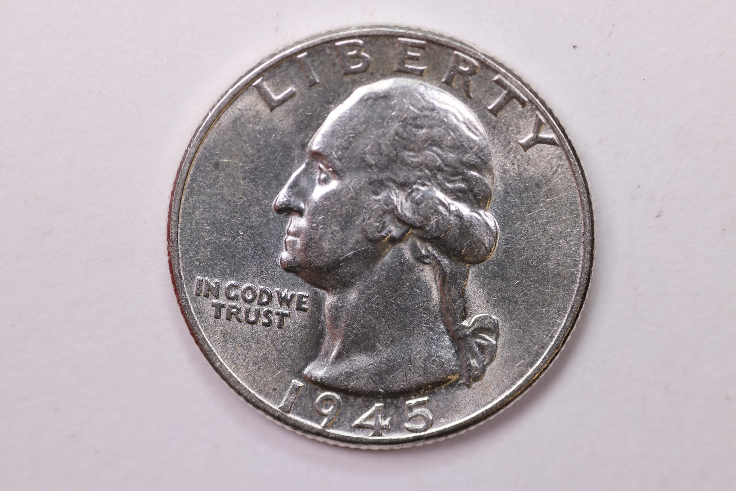 1945 Washington Silver Quarter, Affordable Collectible Coins. Large Store Sale #QR1709