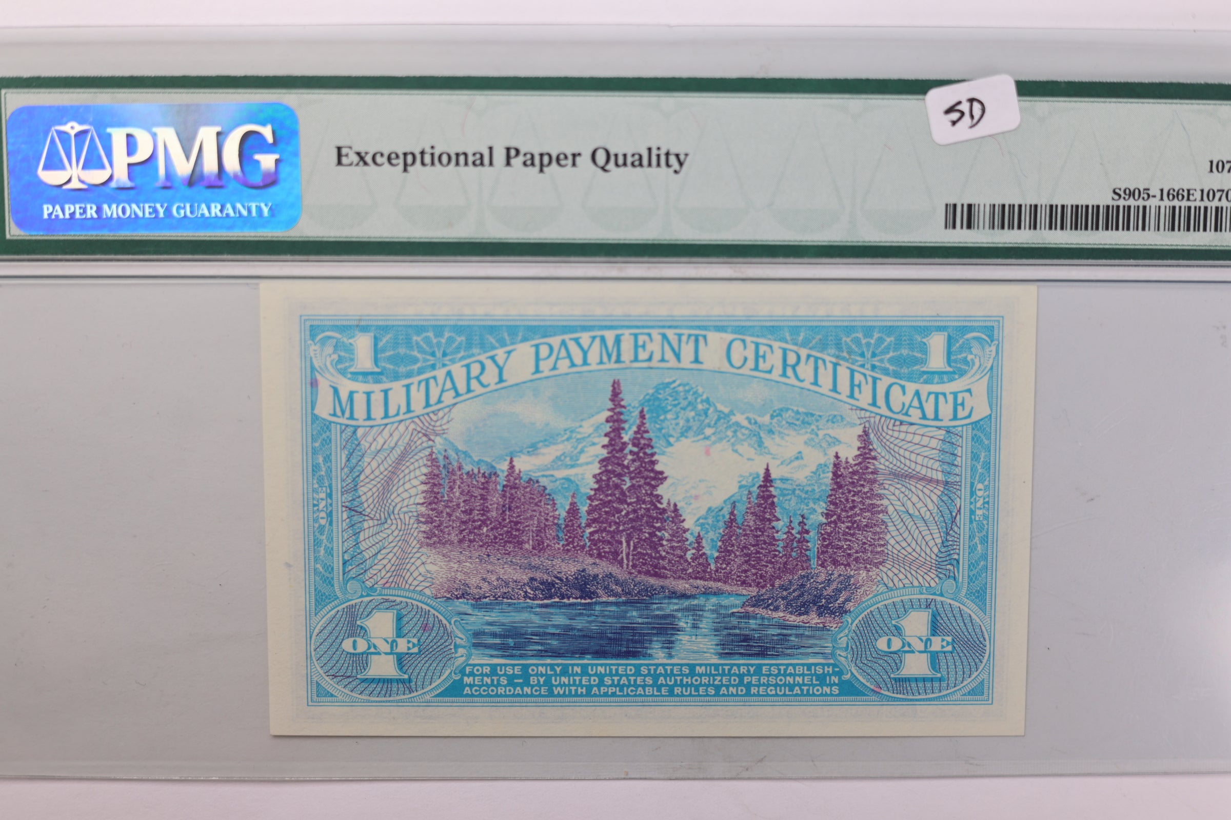 $1., Series 661., Military Payment Certificate., PMG CU-66 EPQ., Store #1785