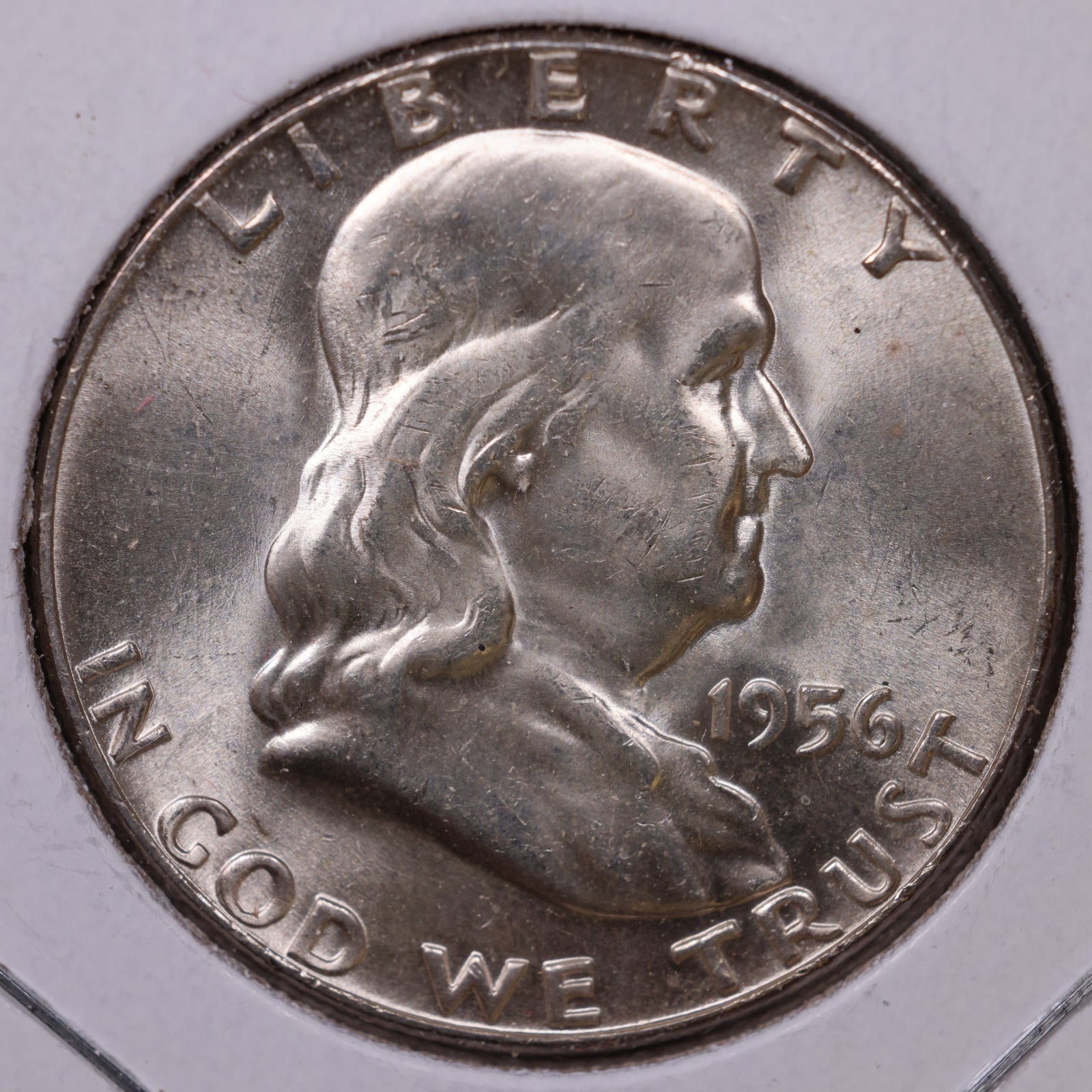 1956 Ben Franklin Half Dollar, Mint State Uncirculated Coin, Store #HR1637