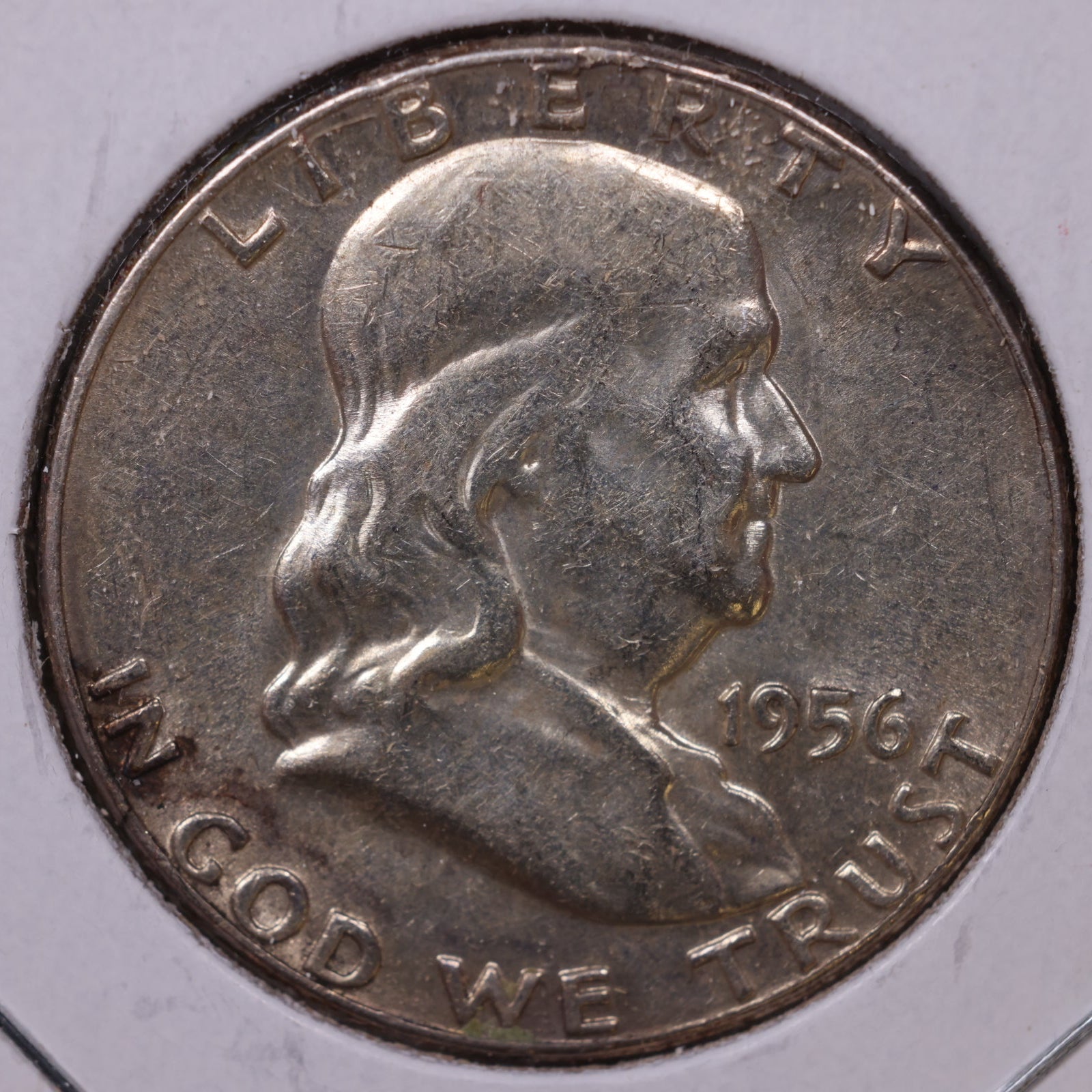 1956 Ben Franklin Half Dollar, Very Fine Circulated Coin, Store #HR1638