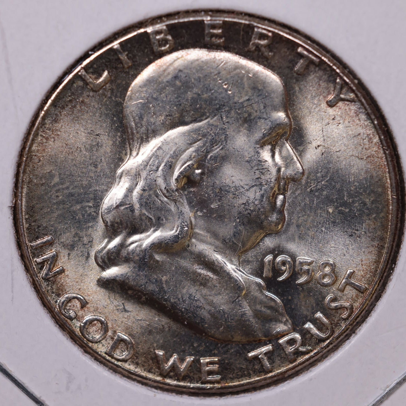 1958 Ben Franklin Half Dollar, Extra Fine Circulated Coin, Store #HR1653