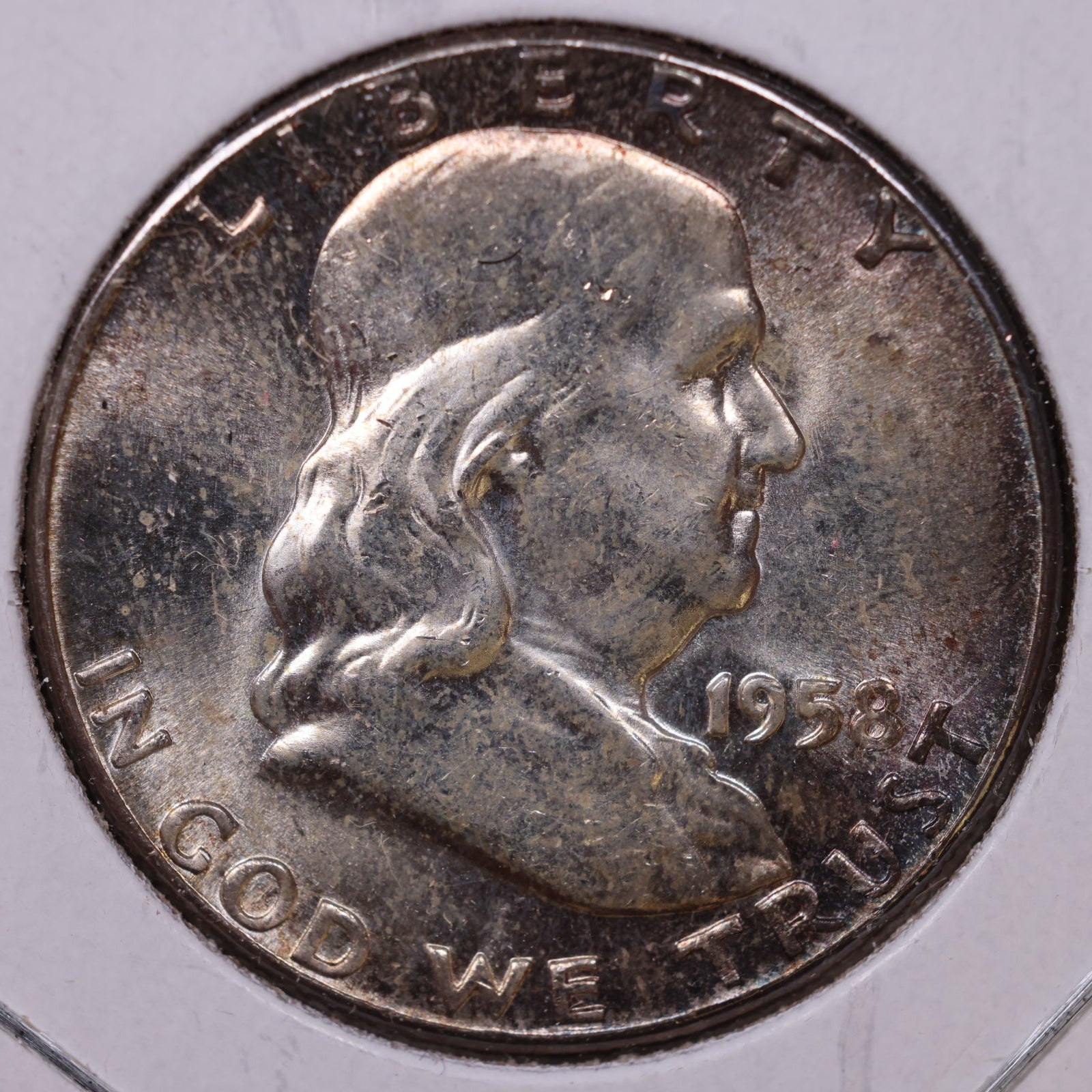 1958 Ben Franklin Half Dollar, Extra Fine Circulated Coin, Store #HR1654
