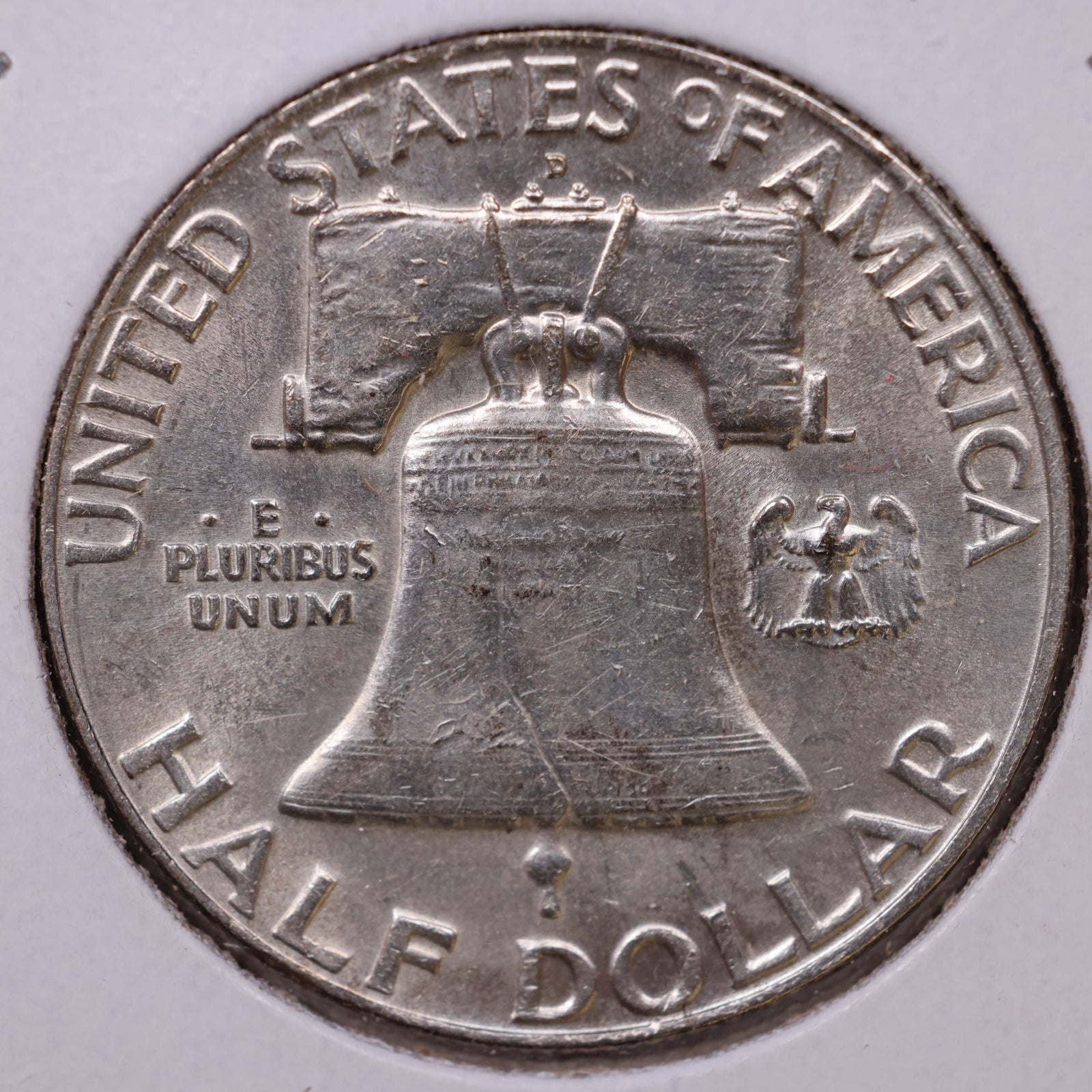 1958-D Franklin Half Dollar, About Uncirculated Coin, Store #HR1663