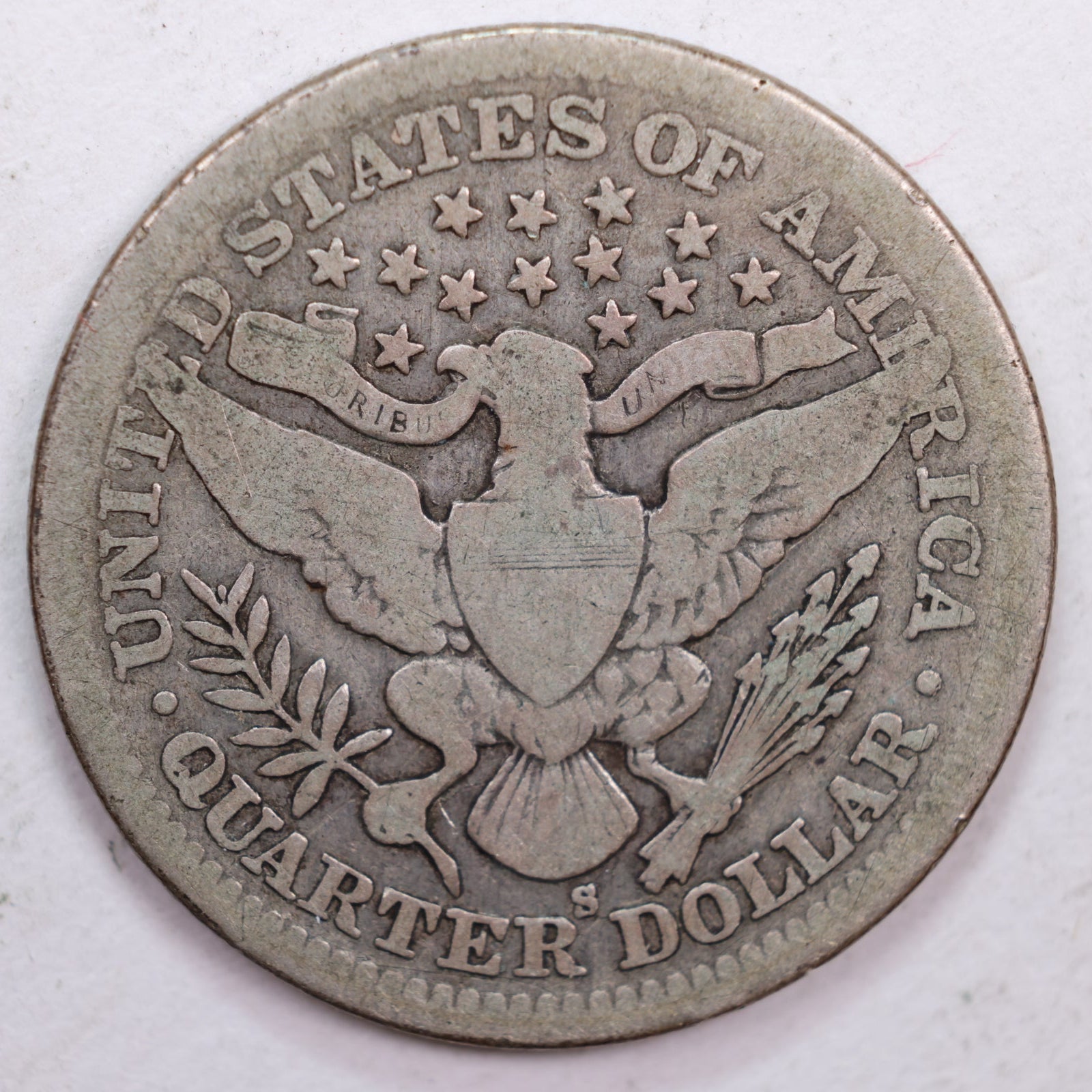 1908-S Barber Silver Quarter, Very Good Circulated Coin, Store #QR0511