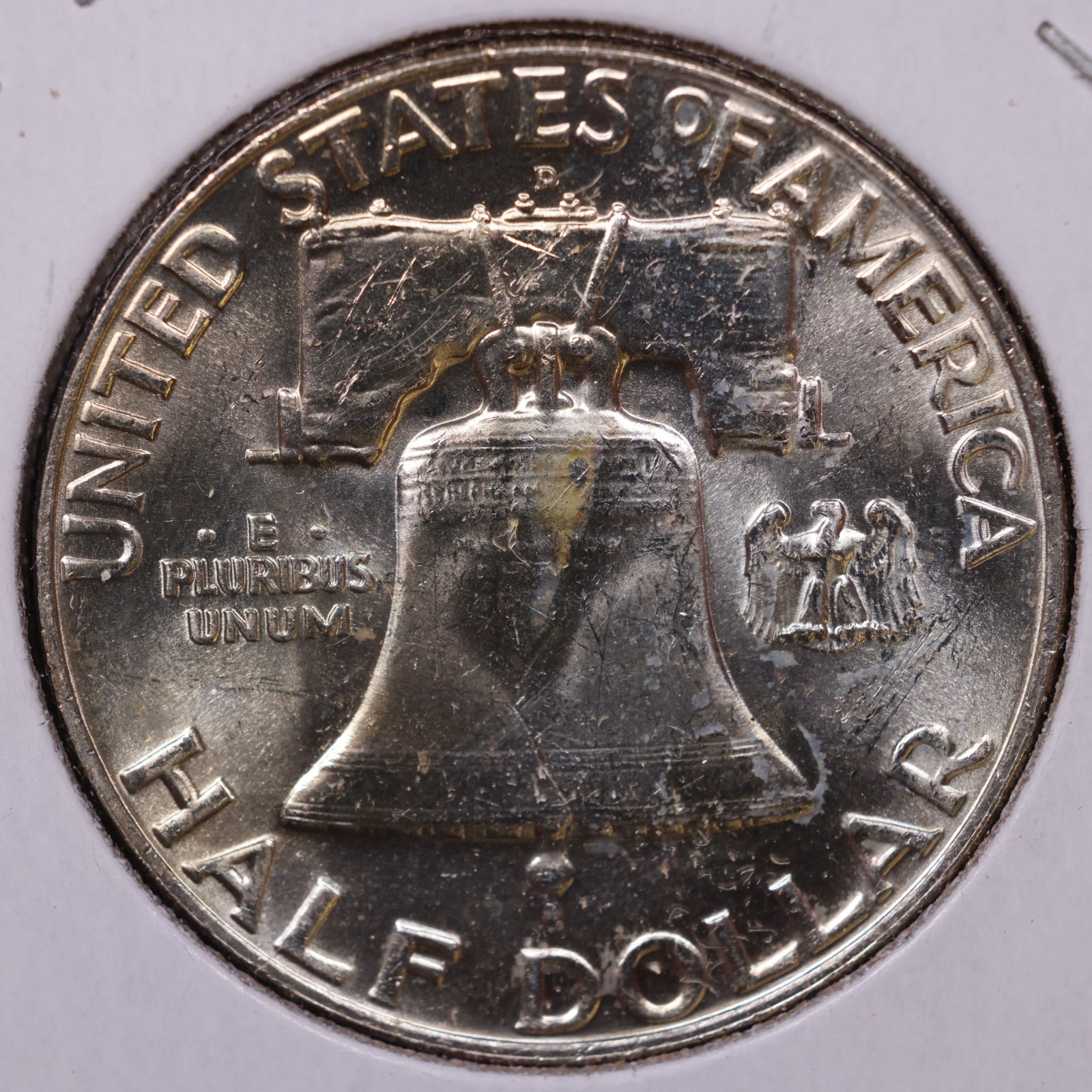 1958-D Ben Franklin Half Dollar, Mint State Uncirculated Coin, Store #HR1670
