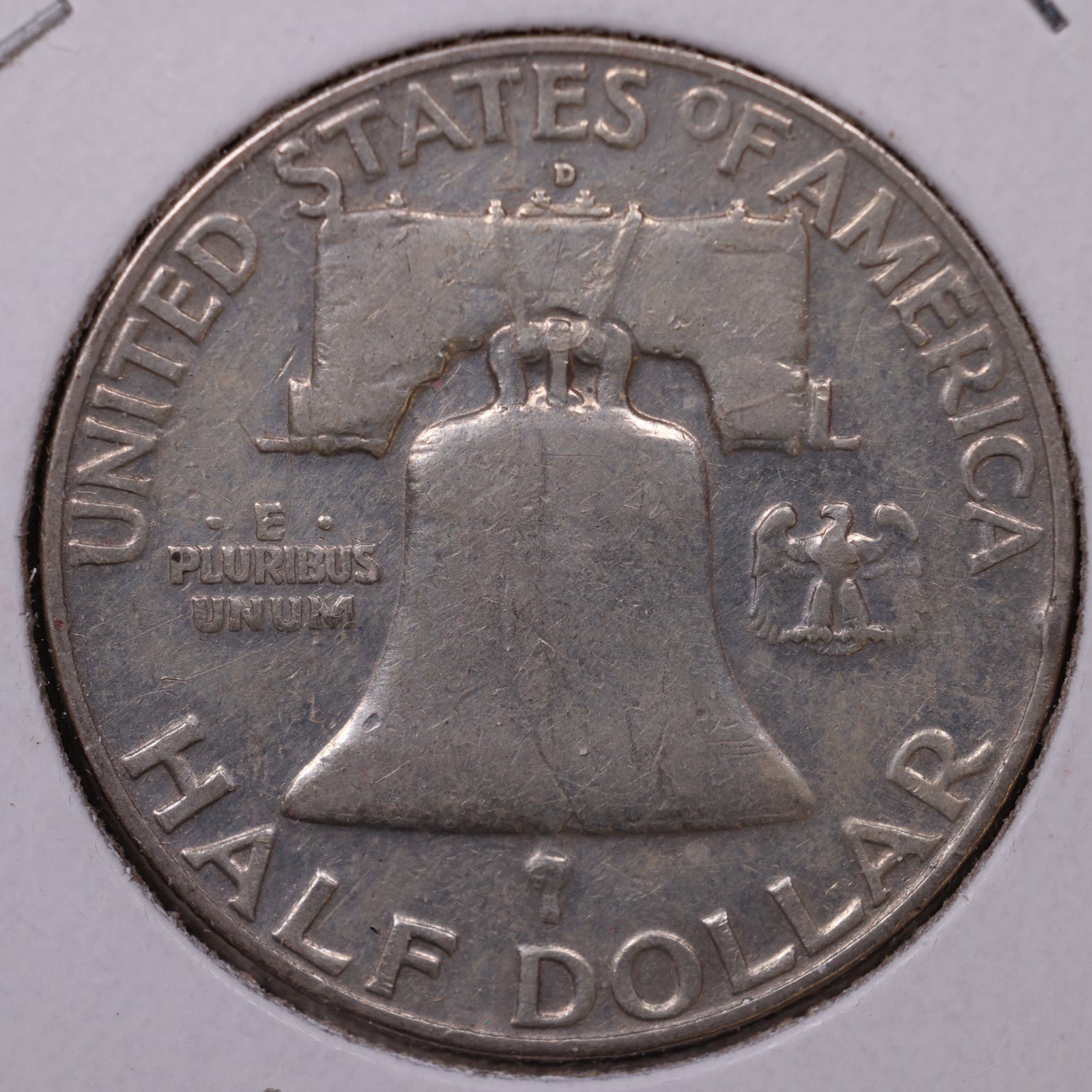 1958-D Ben Franklin Half Dollar, Fine Circulated Coin, Store #HR1673