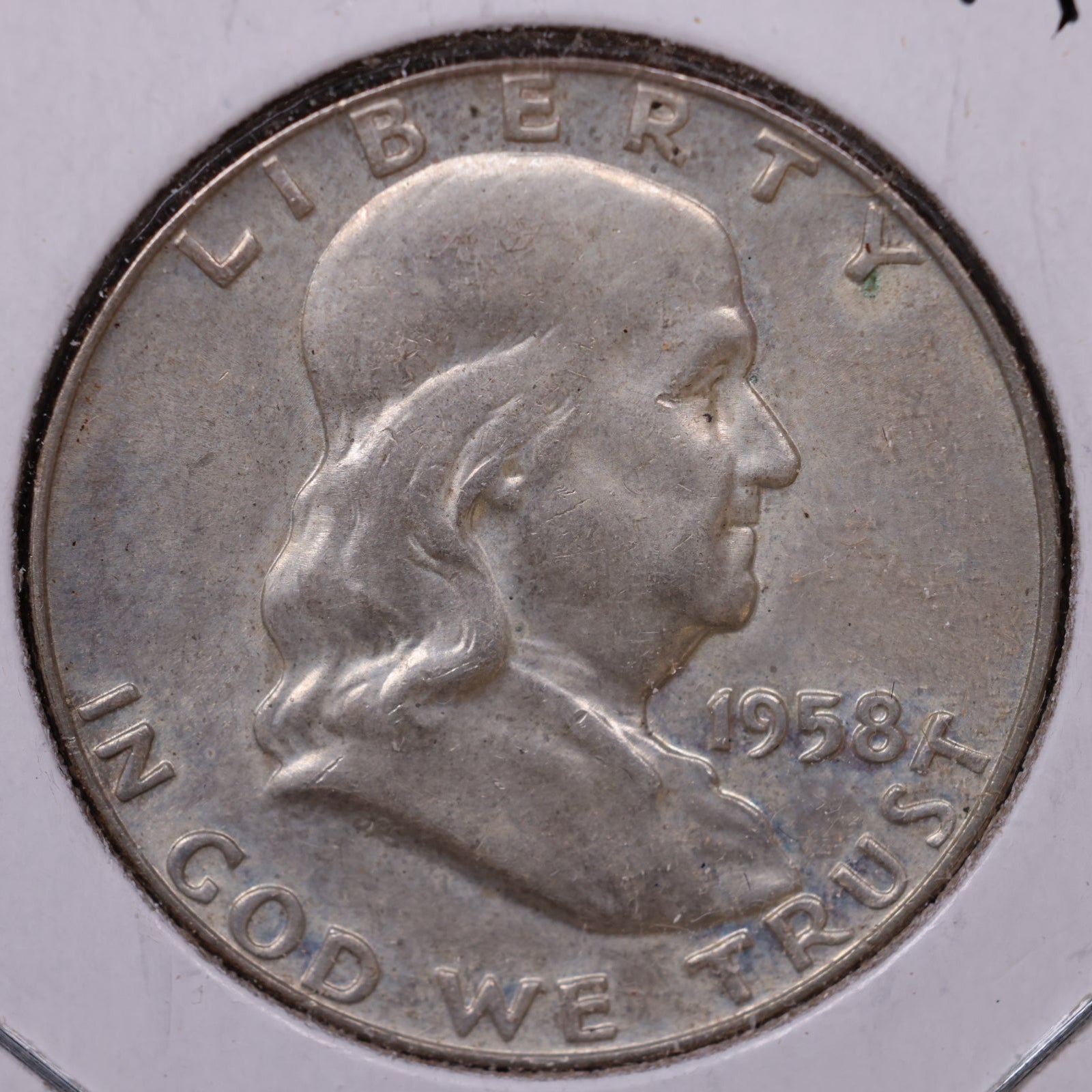 1958-D Ben Franklin Half Dollar, Very Fine Circulated Coin, Store #HR1674
