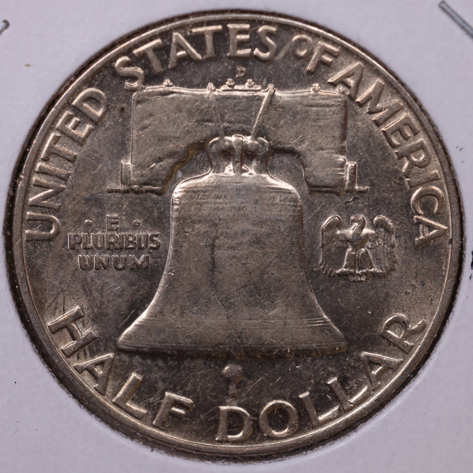 1959-D Franklin Half Dollar, About Uncirculated Coin, Store #HR1682