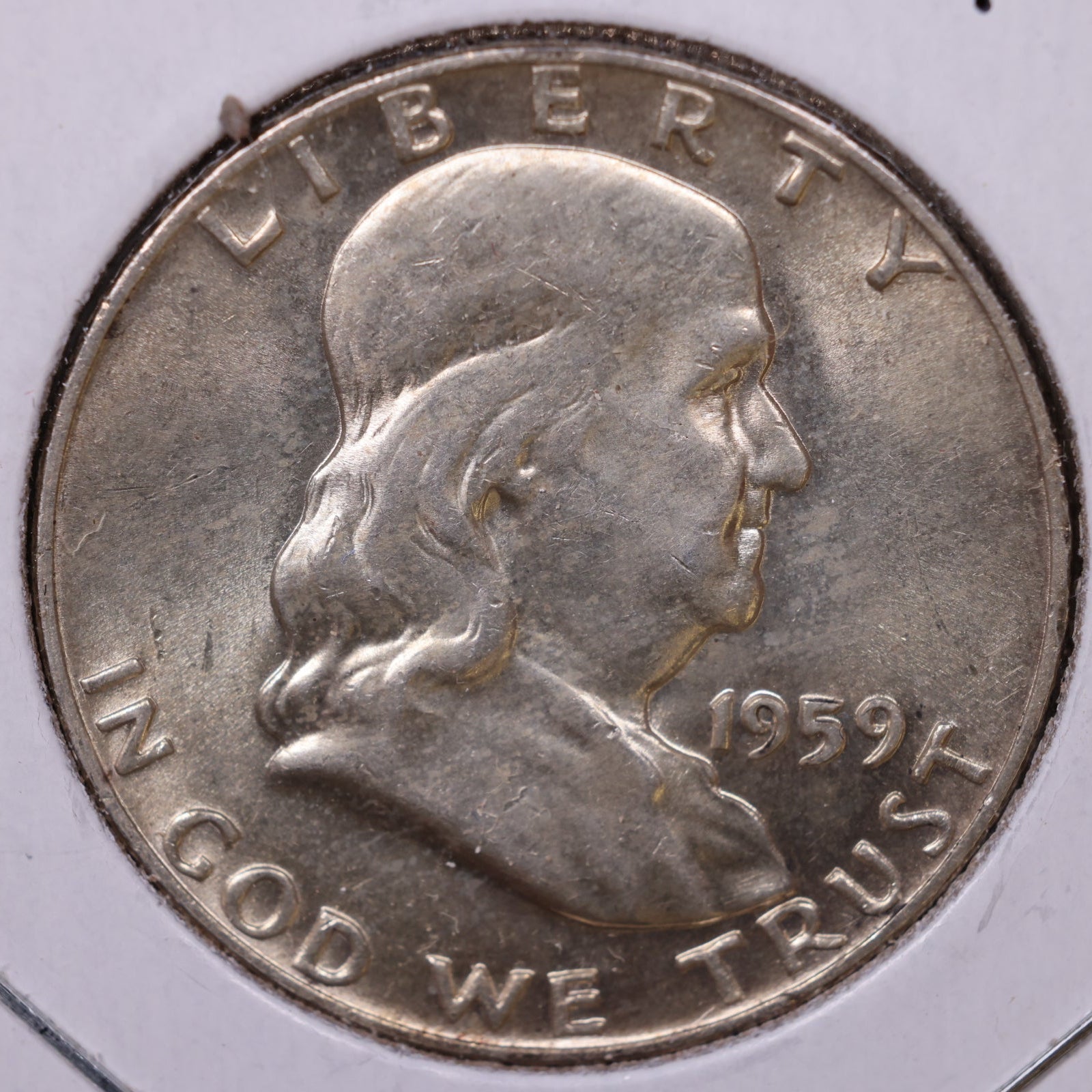 1959-D Ben Franklin Half Dollar, Mint State Uncirculated Coin, Store #HR1683