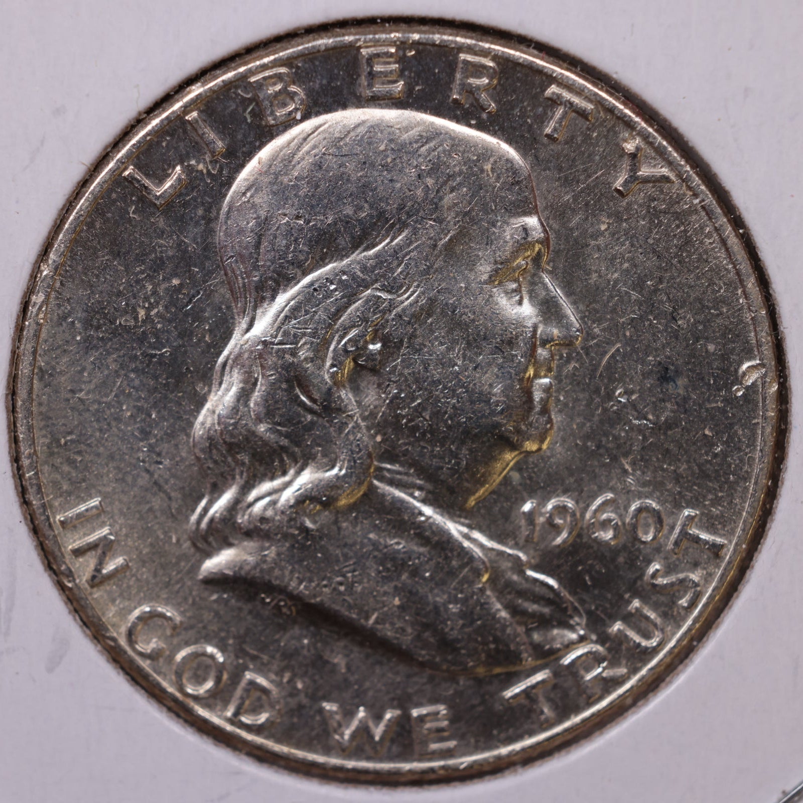 1960 Ben Franklin Half Dollar, Mint State Uncirculated Coin, Store #HR1687