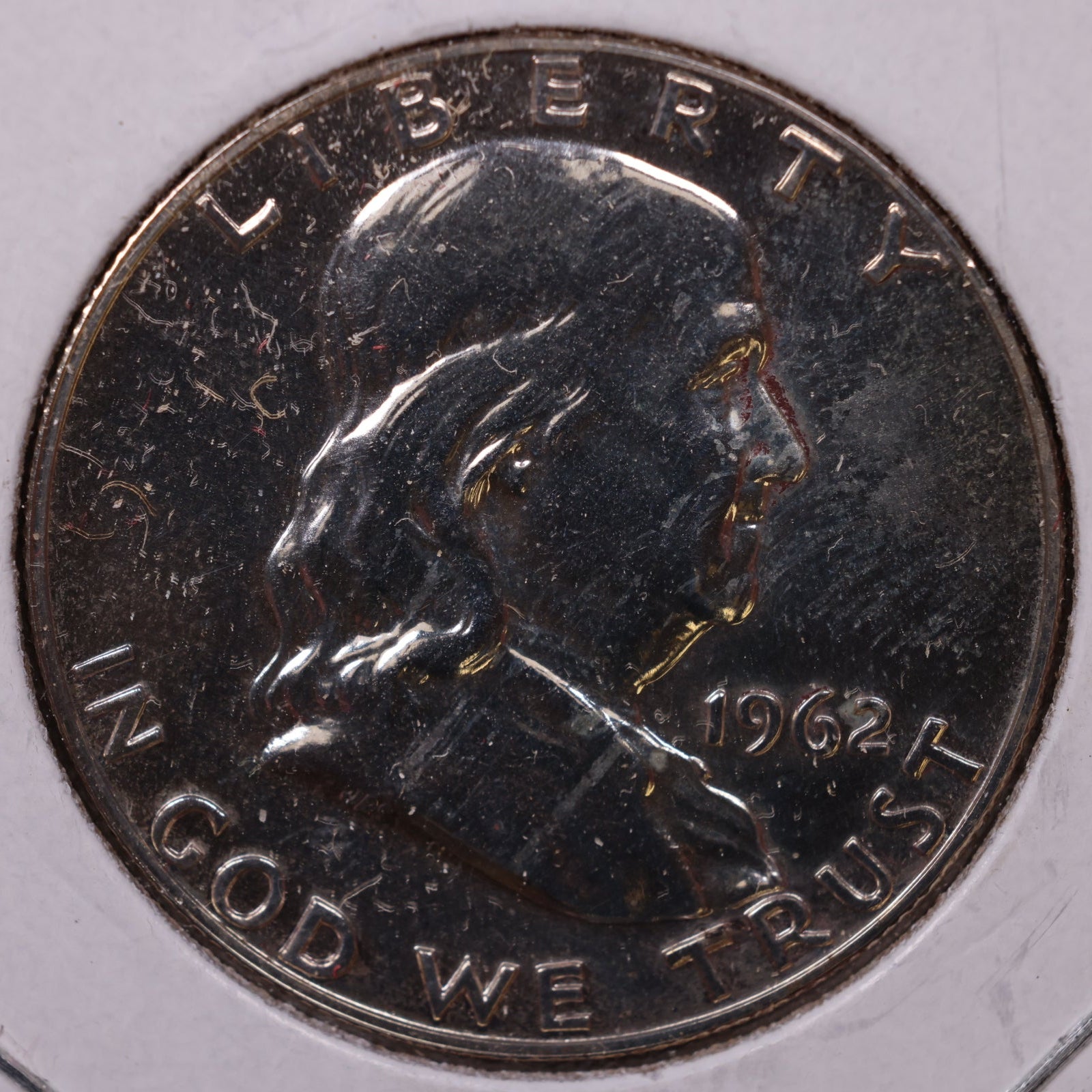 1962 Ben Franklin Half Dollar, Proof Uncirculated Coin, Store #HR1698