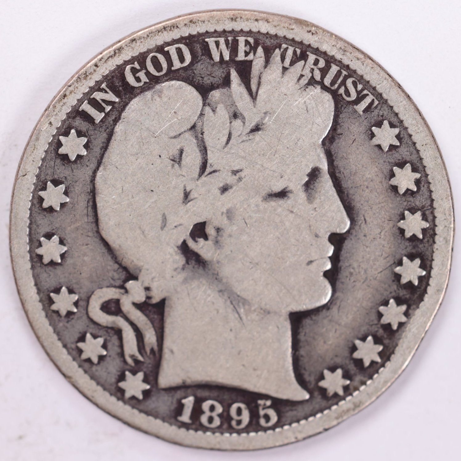 1895-O Barber Half Dollar, Very Good Circulated Coin, Store #HR0853 (H895O01)