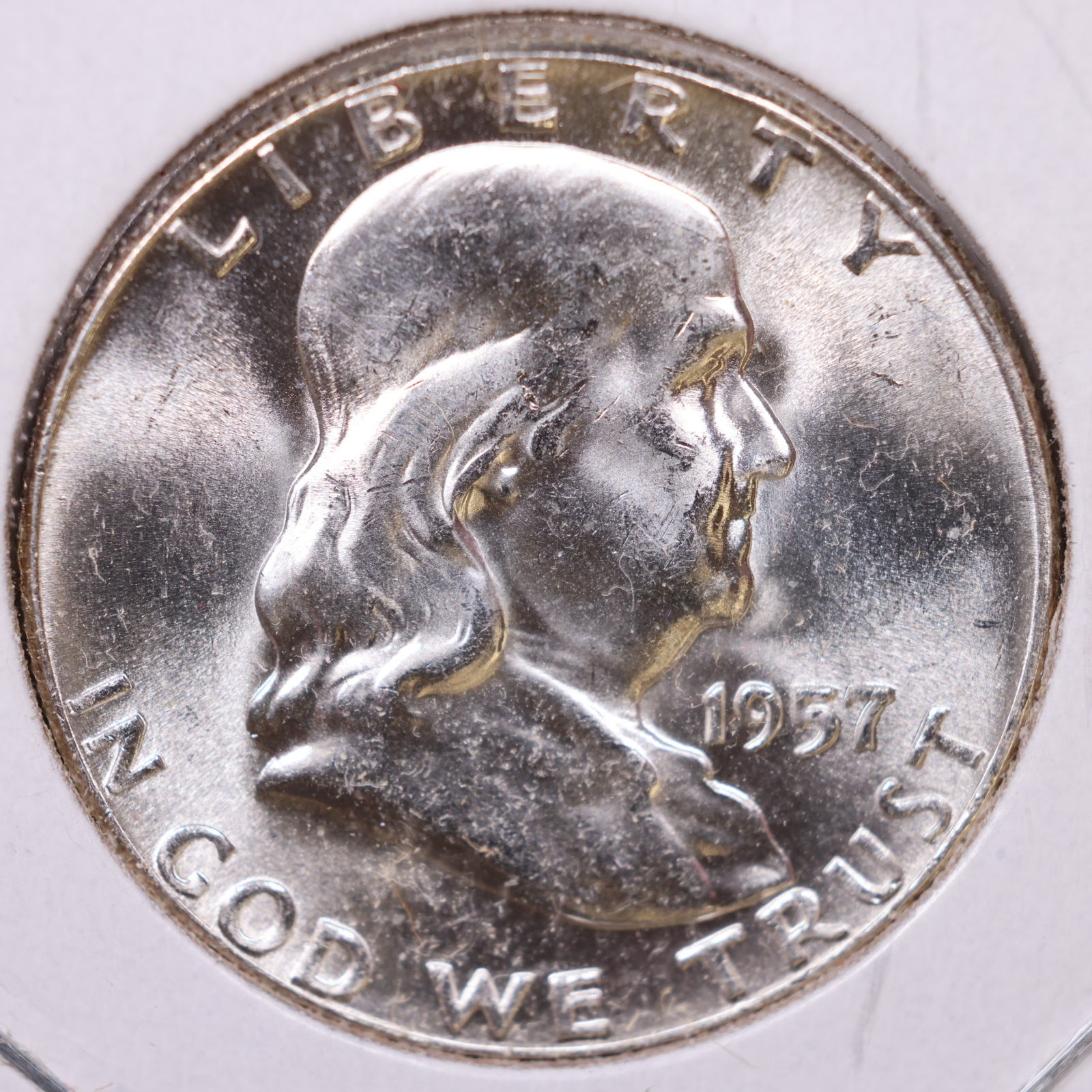 1957 Ben Franklin Half Dollar, Mint State Uncirculated Coin, Store #HR1731