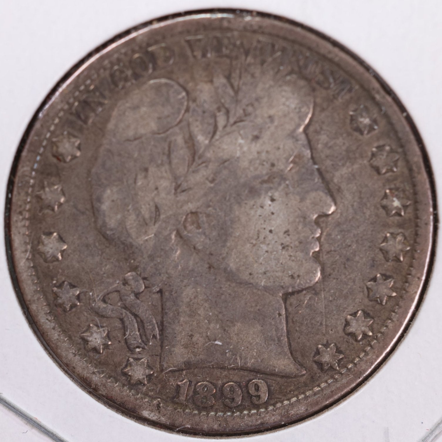 1899 Barber Half Dollar, Very Good+ Circulated Coin, Store #HR0859