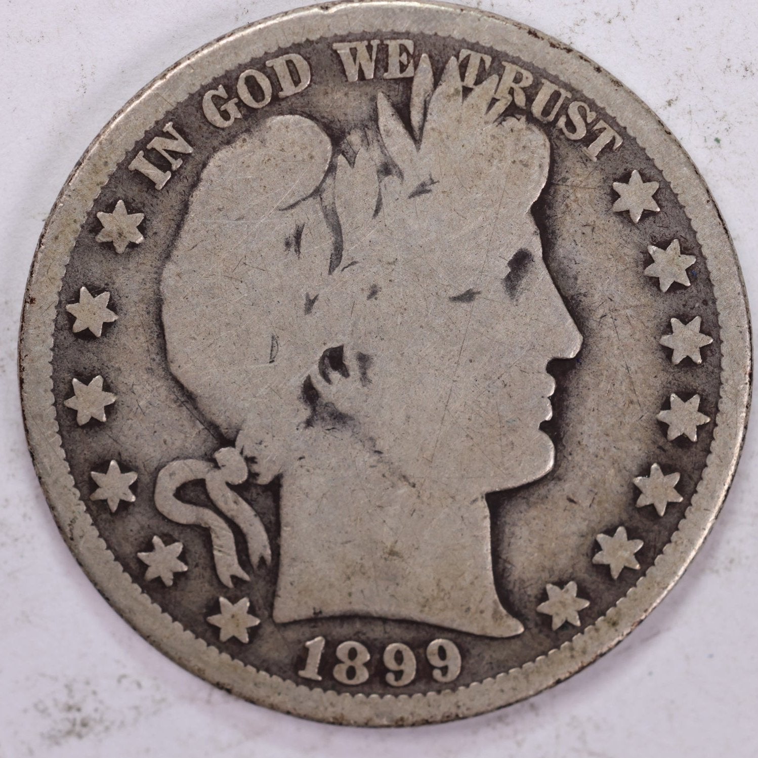 1899-O Barber Half Dollar, Very Good Circulated Coin, Store #HR1127