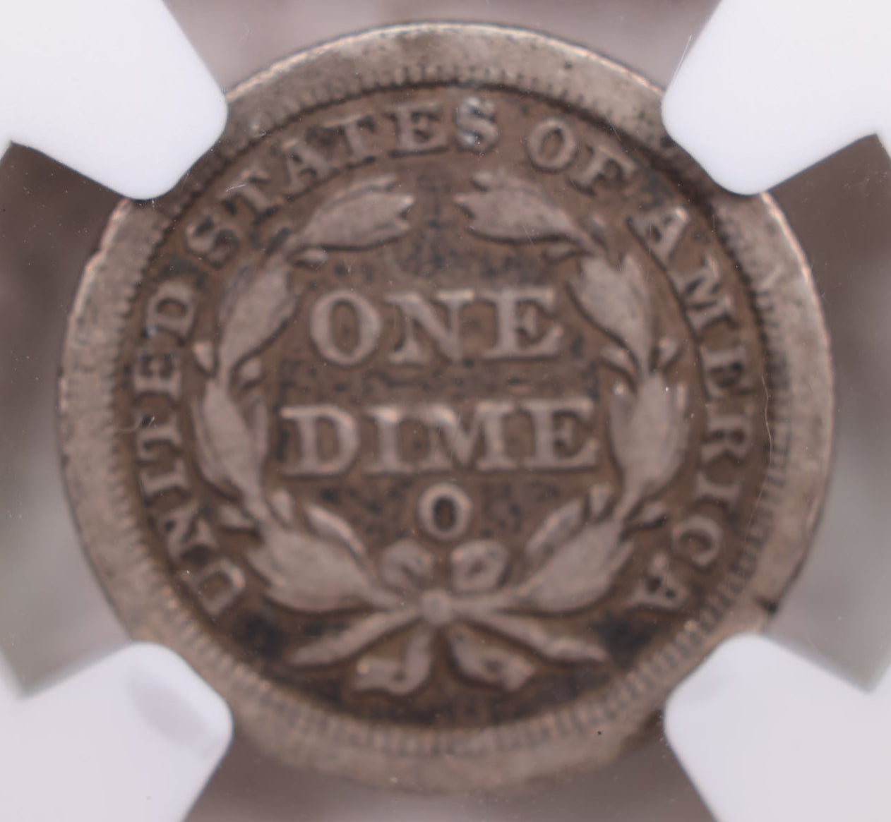 1845-O Seated Liberty Dime., 'Better Date'., NGC VF-25., Store #GDE018