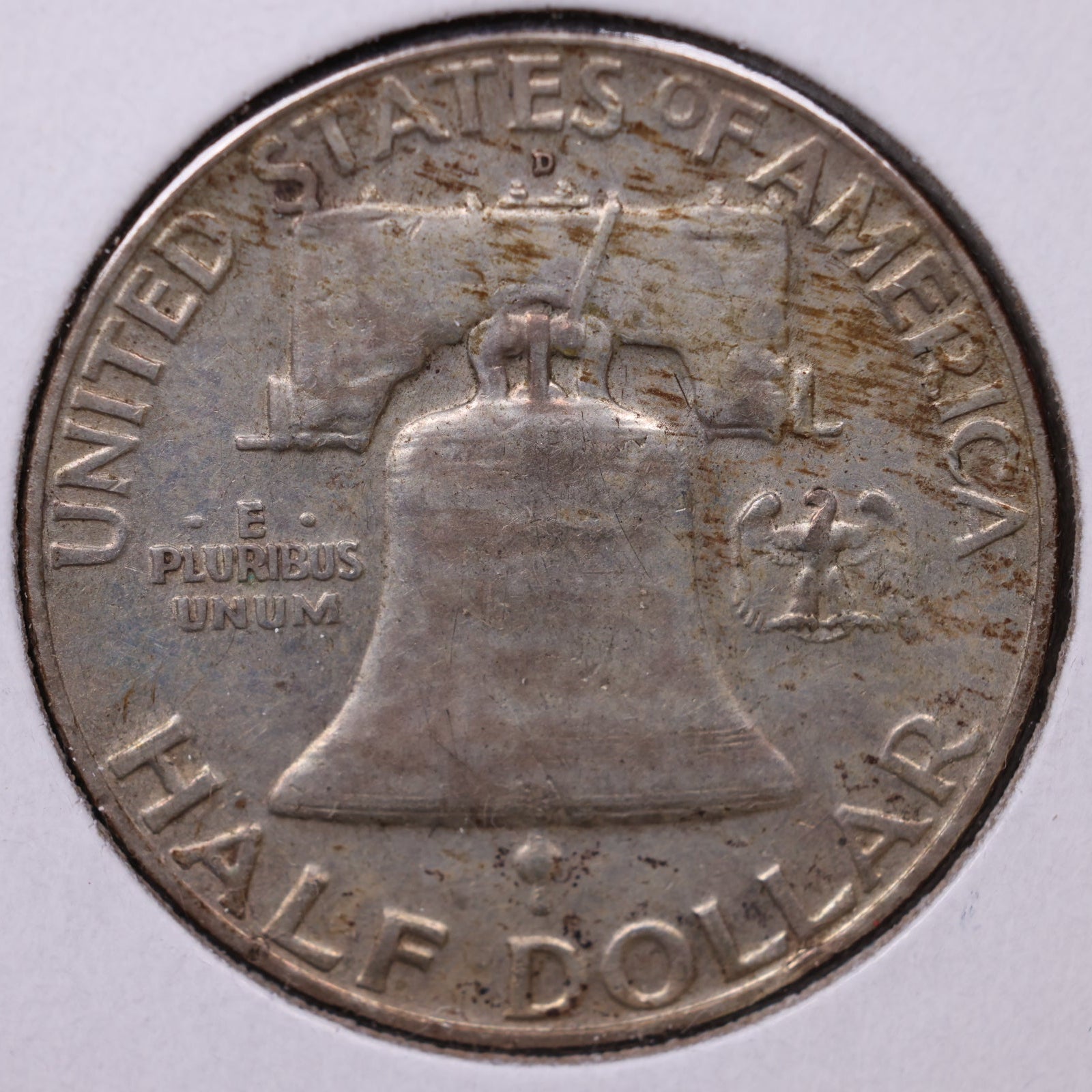 1957-D Ben Franklin Half Dollar, Fine Circulated Coin, Store #HR1741