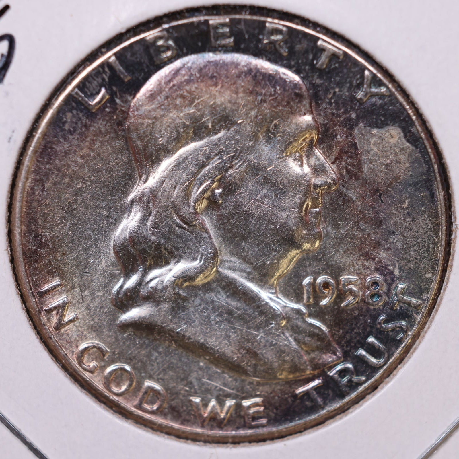 1958 Ben Franklin Half Dollar, Mint State Uncirculated Coin, Store #HR1746