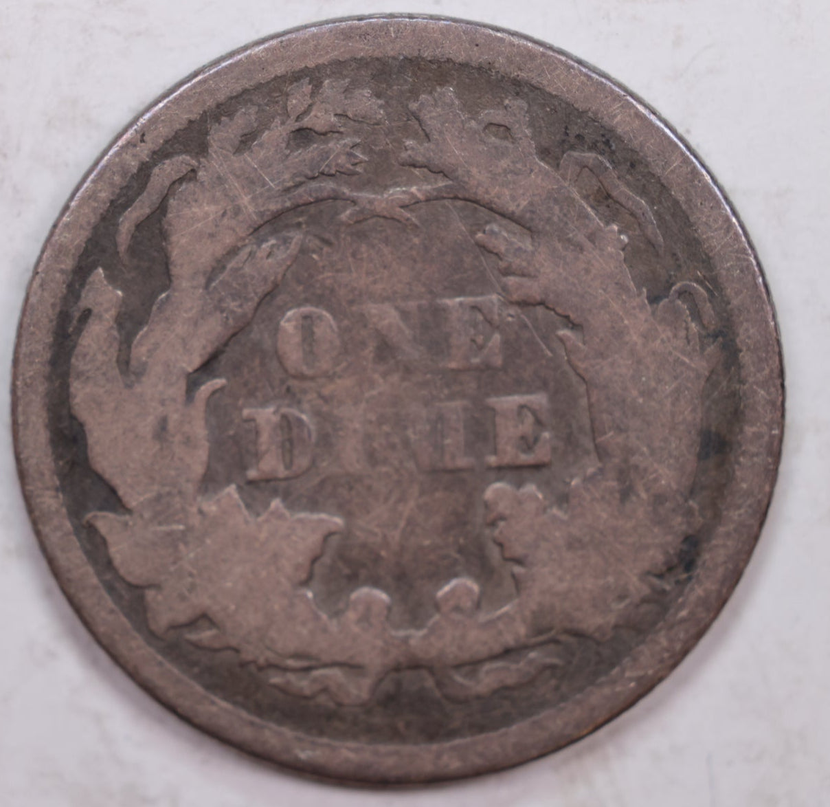 1875 Seated Liberty Dime., 'Common', Fine Circulated Coin., Store #DE0304.