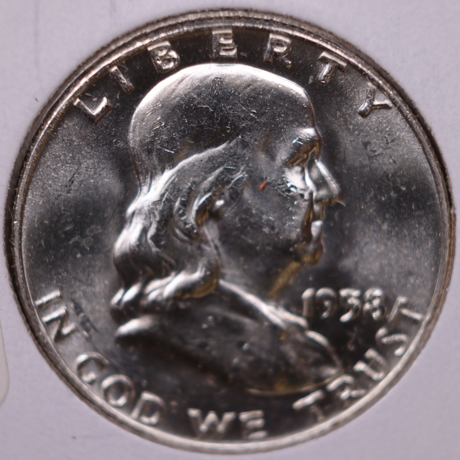 1958-D Ben Franklin Half Dollar, Mint State Uncirculated Coin, Store #HR1751
