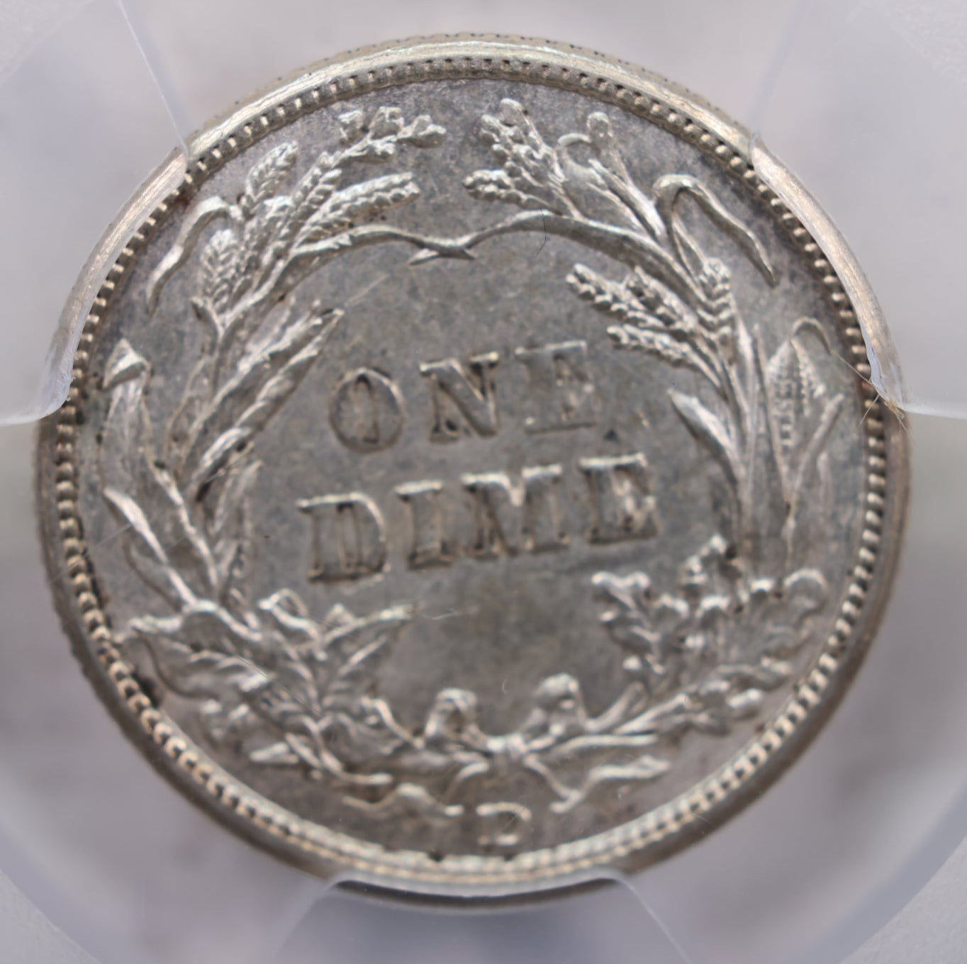 1912-D Barber Silver Dime., 'Scarce in Grade'., PCGS Certified AU-58., Store #GDE019.
