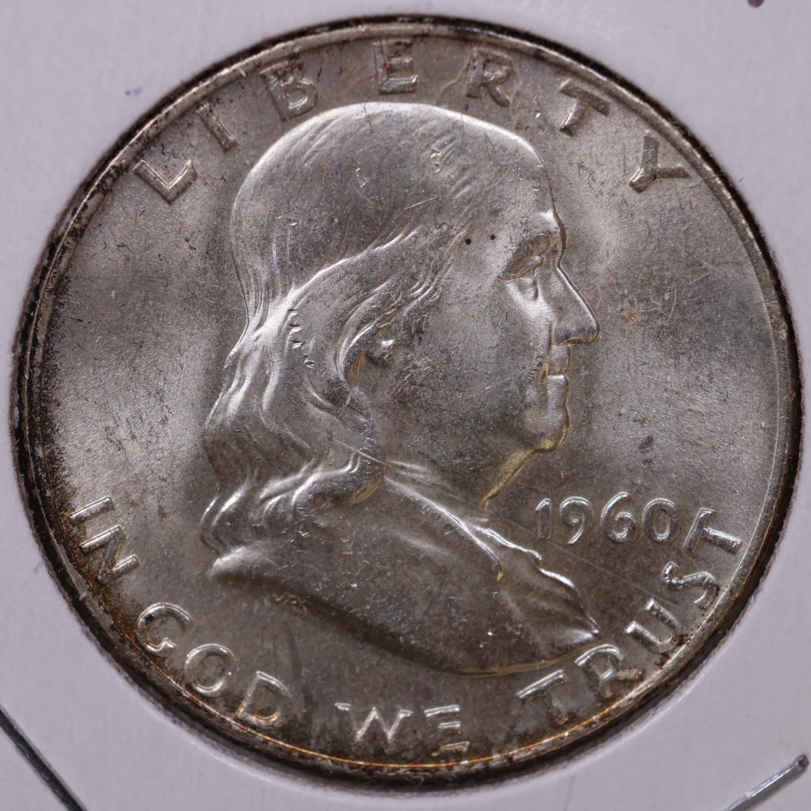 1960-D Ben Franklin Half Dollar, Mint State Uncirculated Coin, Store #HR1755