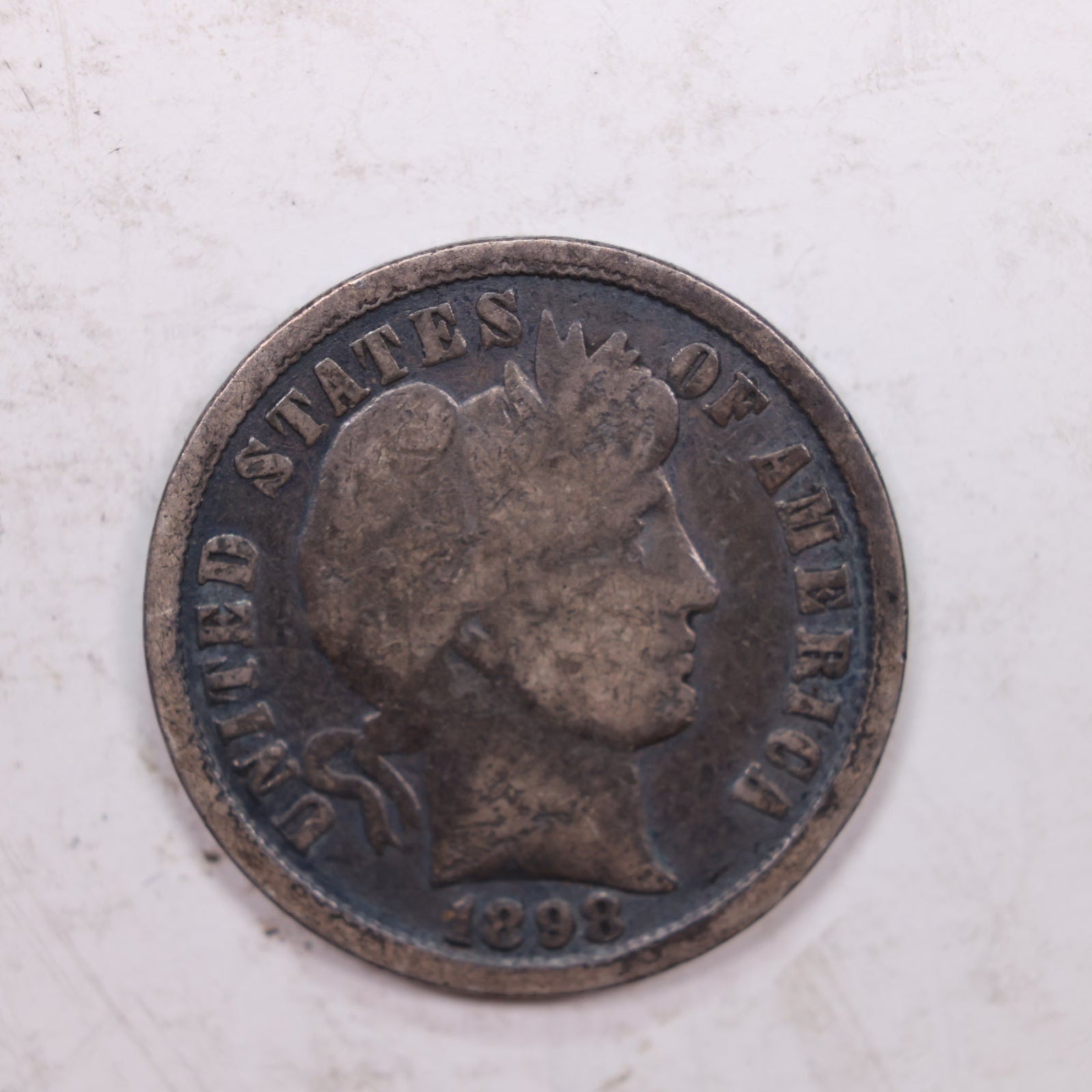 1898-O Barber Silver Dime., Good Details, Circulated Coin., Store #DE0312.