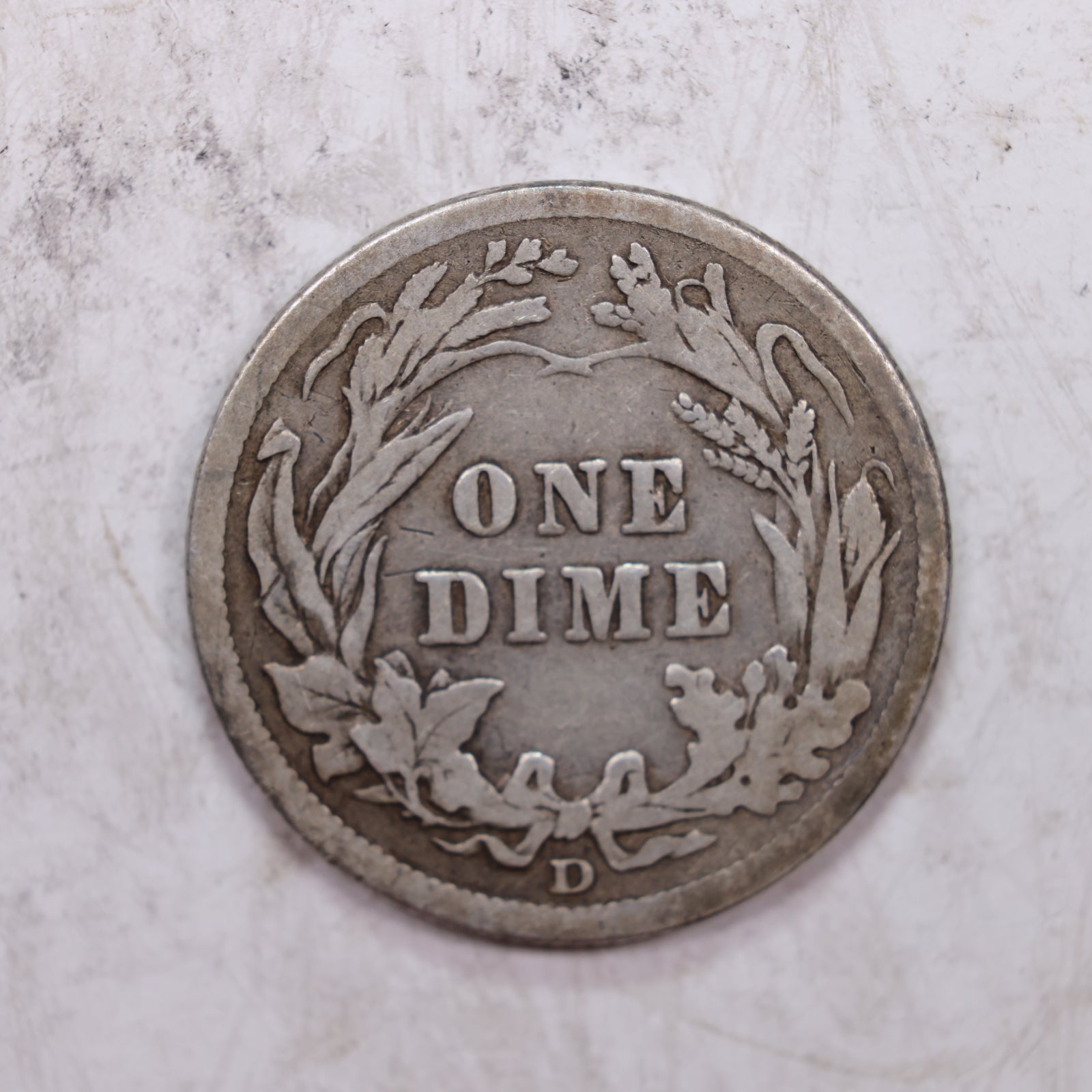 1912-D Barber Silver Dime., Nice Fine, Circulated Coin., Store #DE0317.