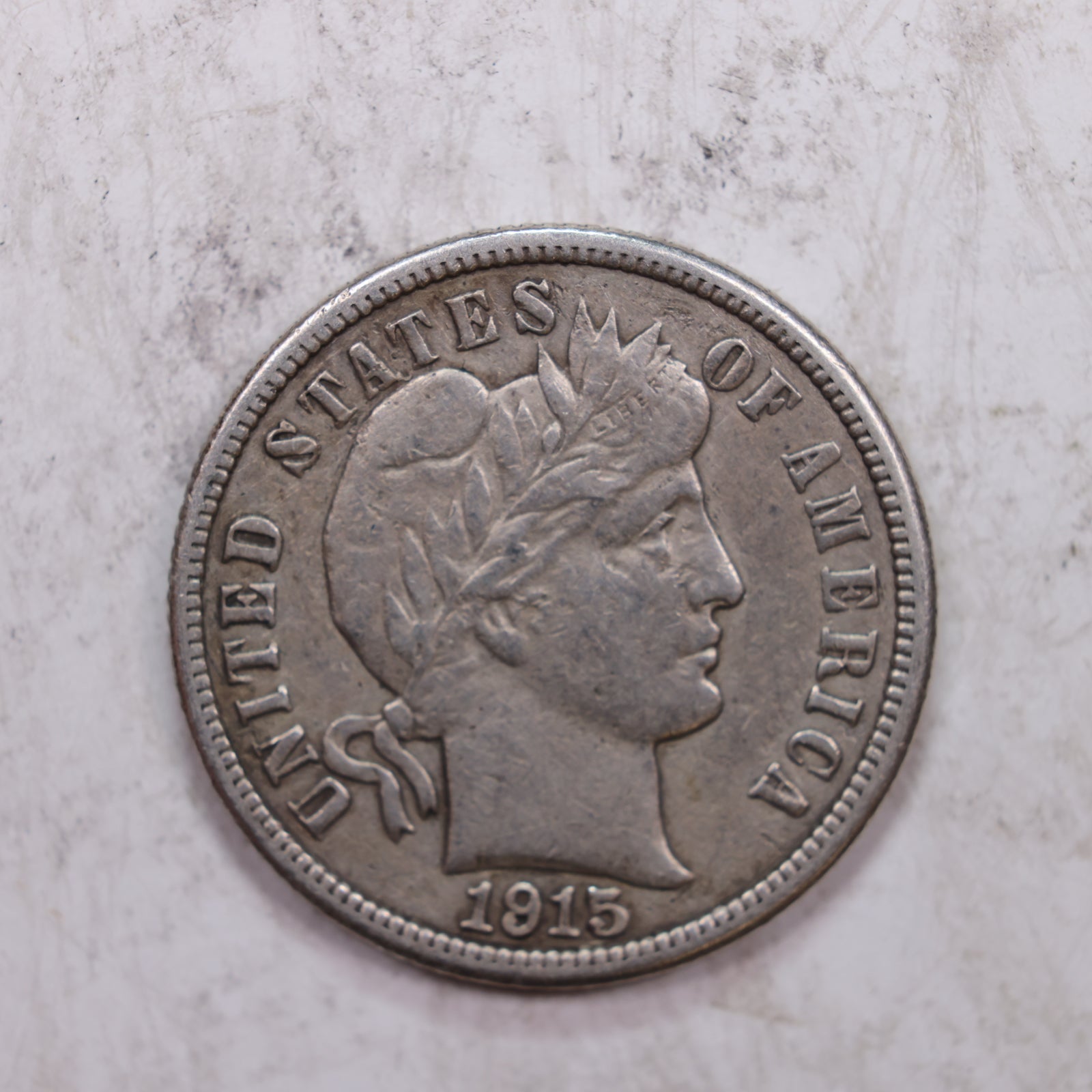 1915 Barber Silver Dime., Nice Very Fine, Circulated Coin., Store #DE0321.
