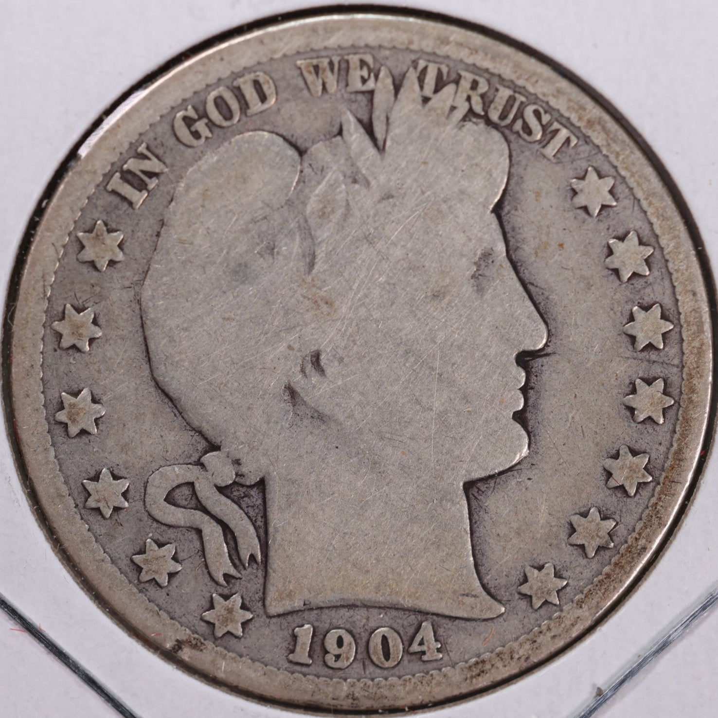 1904-S Barber Half Dollar, Good Circulated Coin, Store #HR0870 (H904S02)