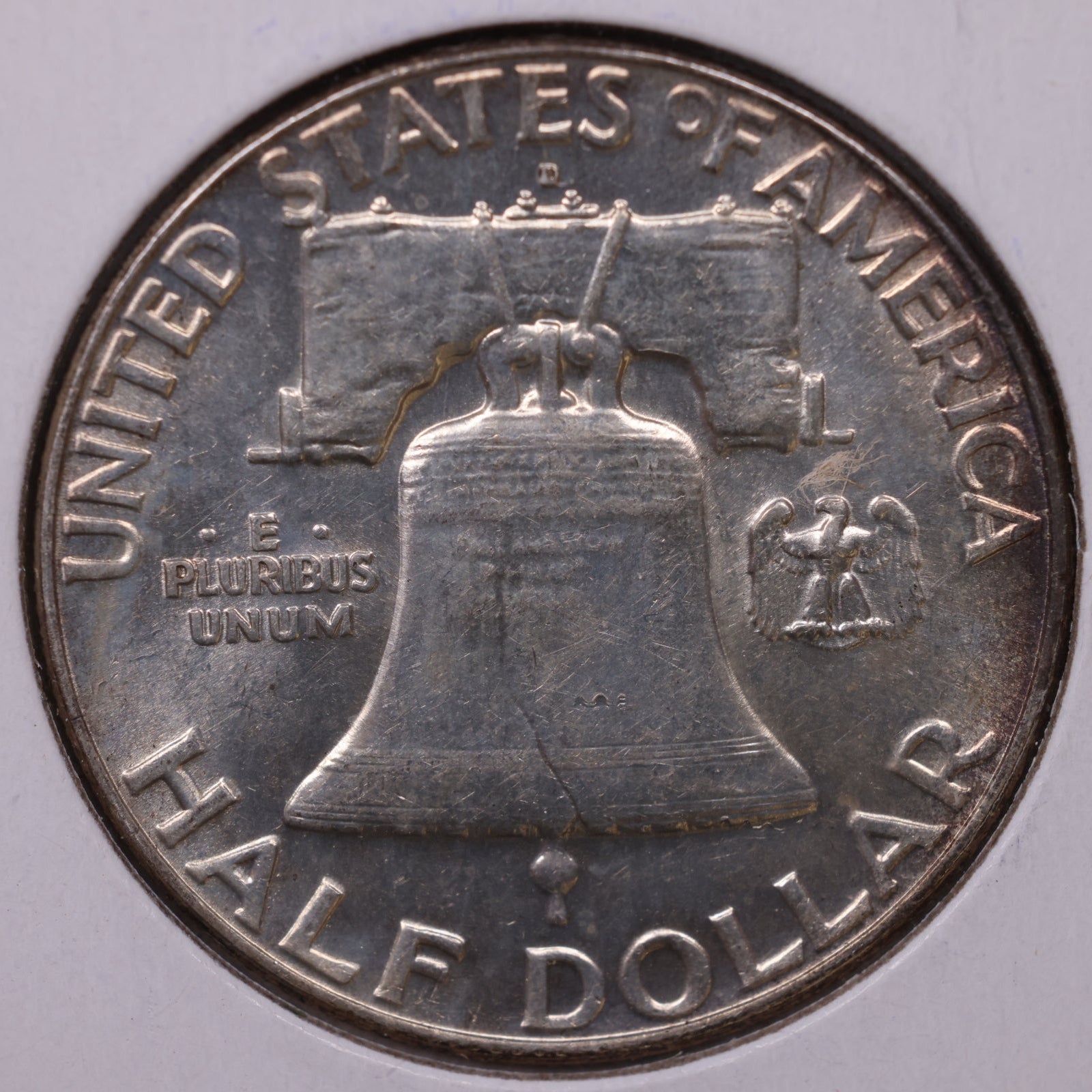 1963-D Ben Franklin Half Dollar, About Uncirculated Coin, Store #HR1791
