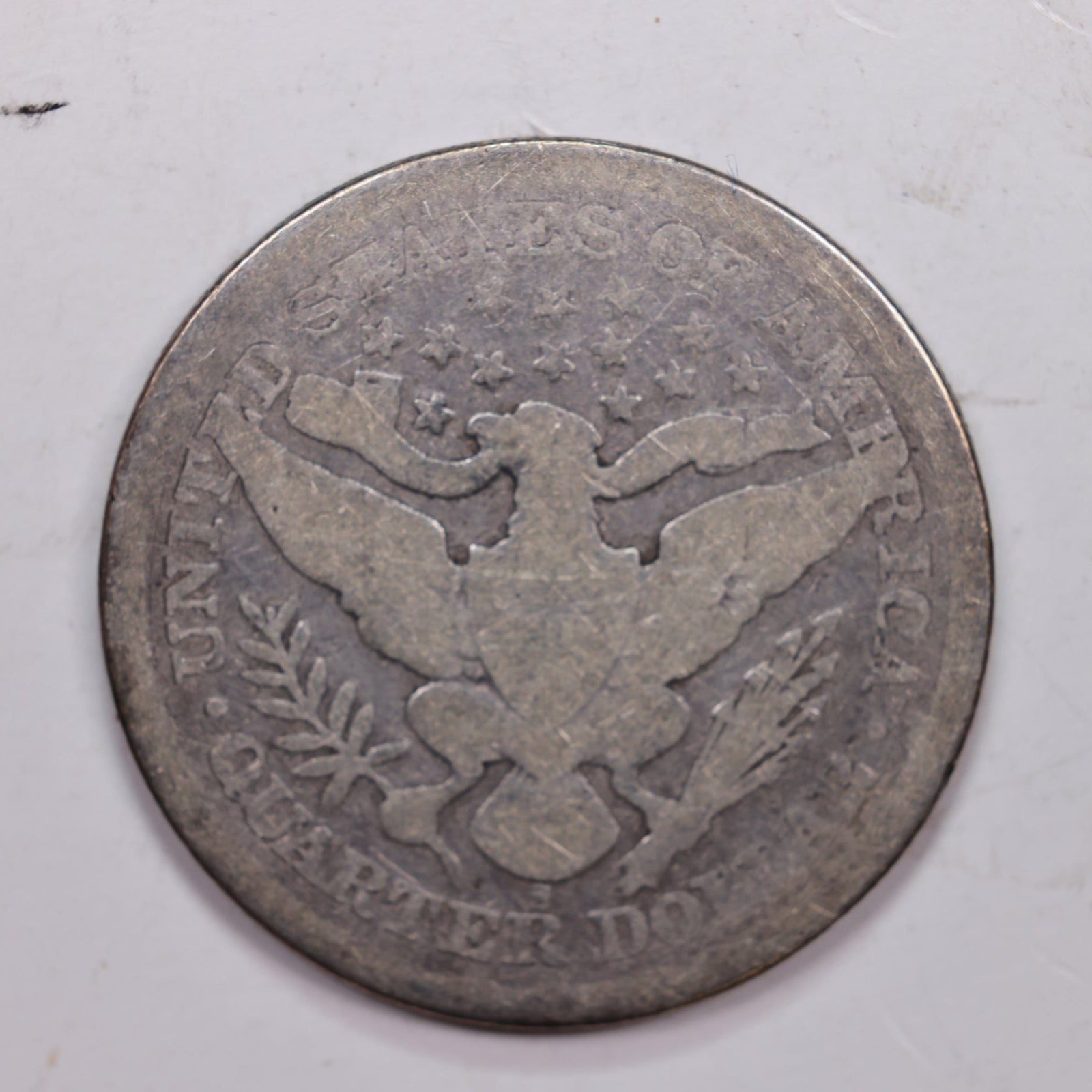 1892-S Barber Silver Quarter., Very Good Circulated Coin., Store #QR0253.