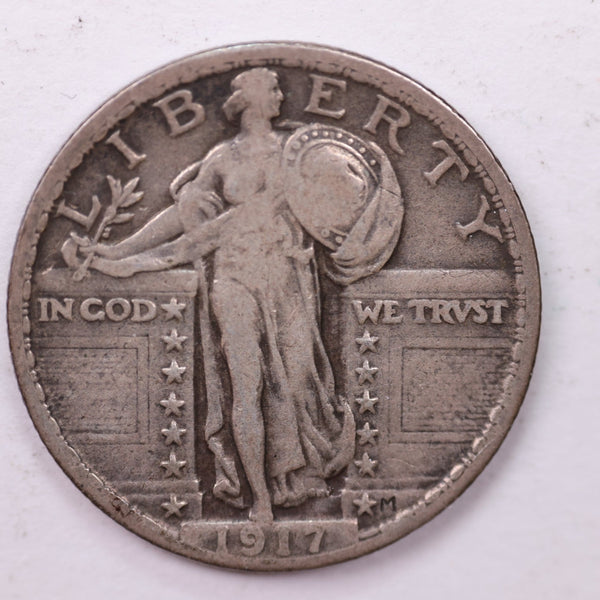 1917 Standing Liberty Silver Quarter, Affordable Collectible Coins. Sale #035385